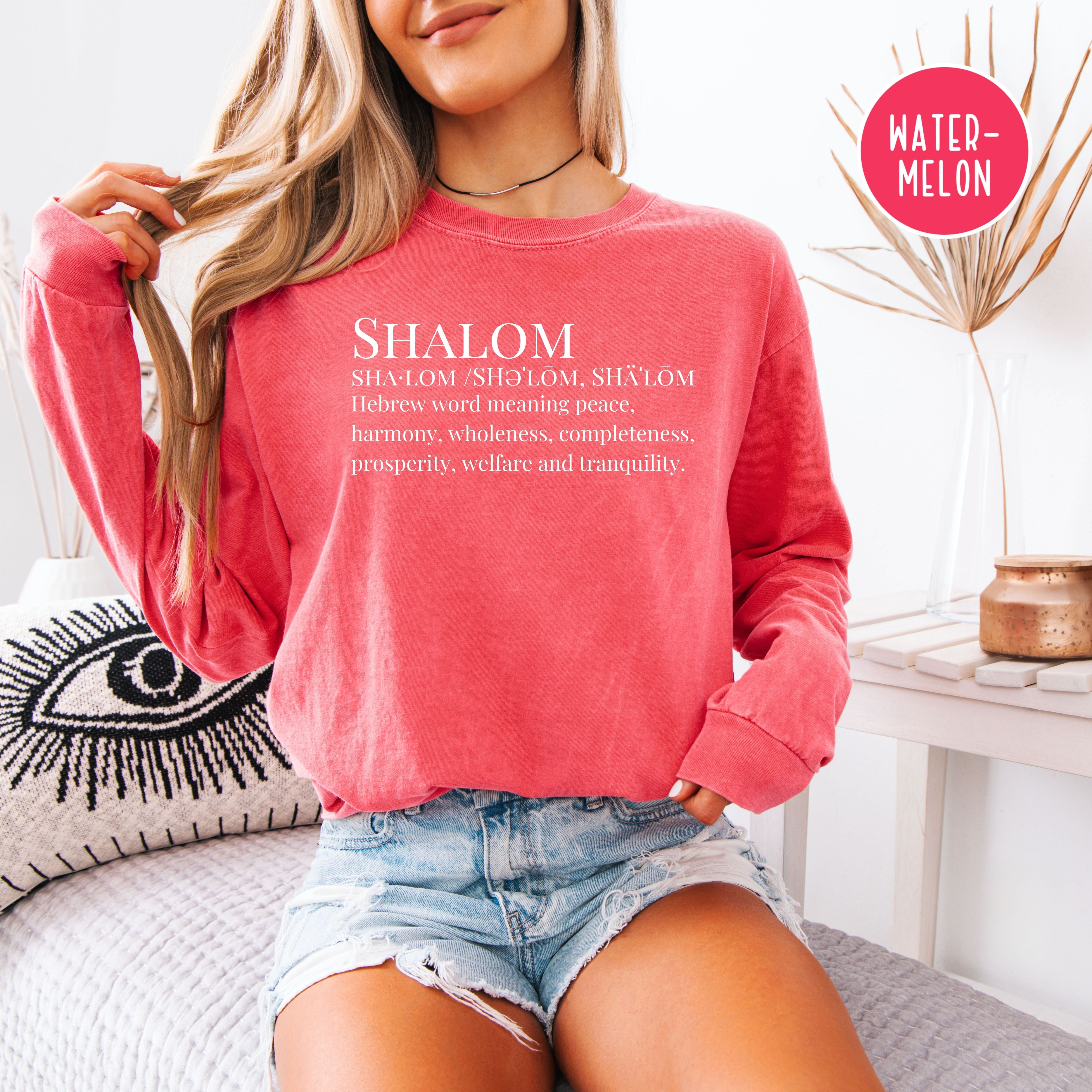 Definition Of Shalom Comfort Colors Long Sleeve Tee