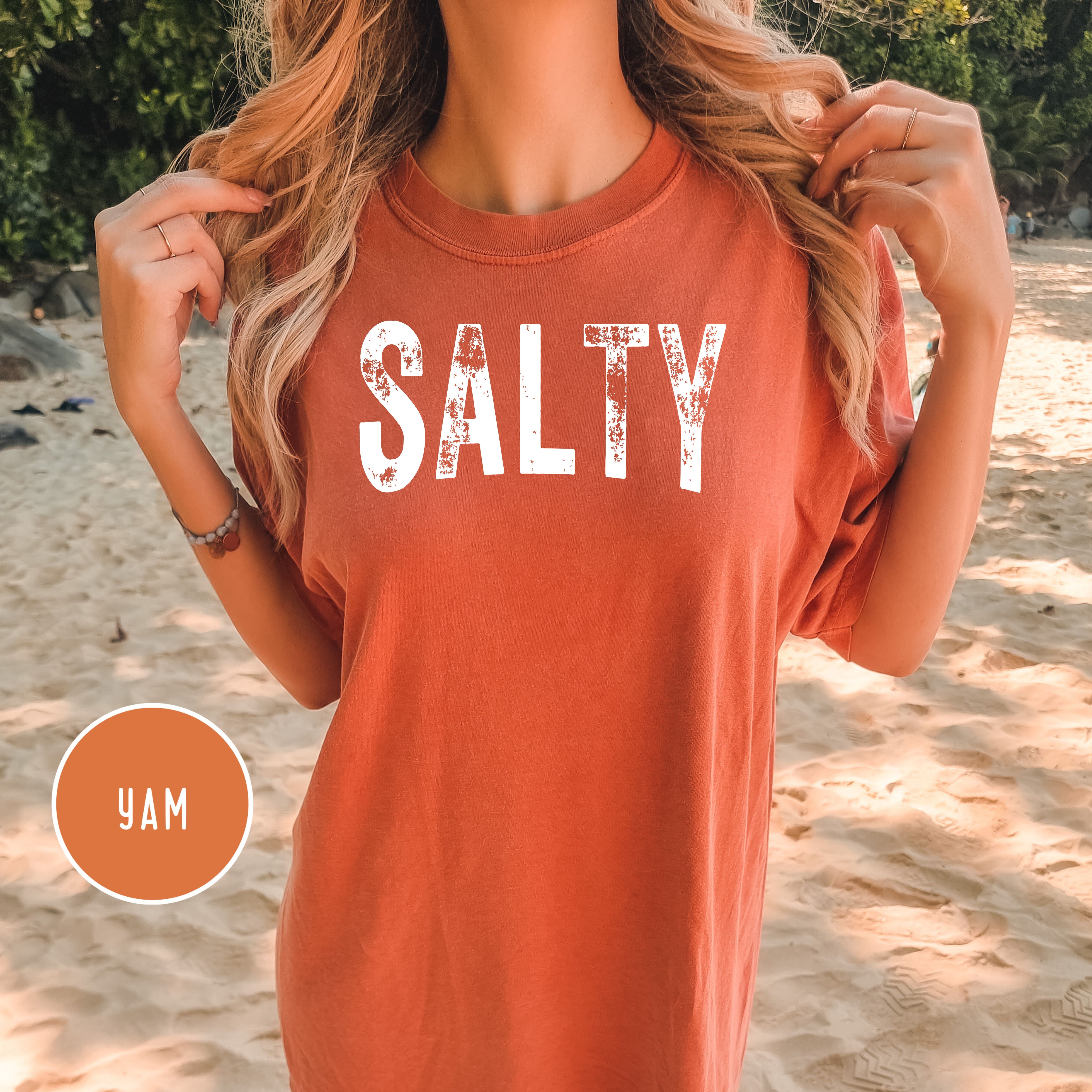 Salty Comfort Colors® Grunge Beach Tee