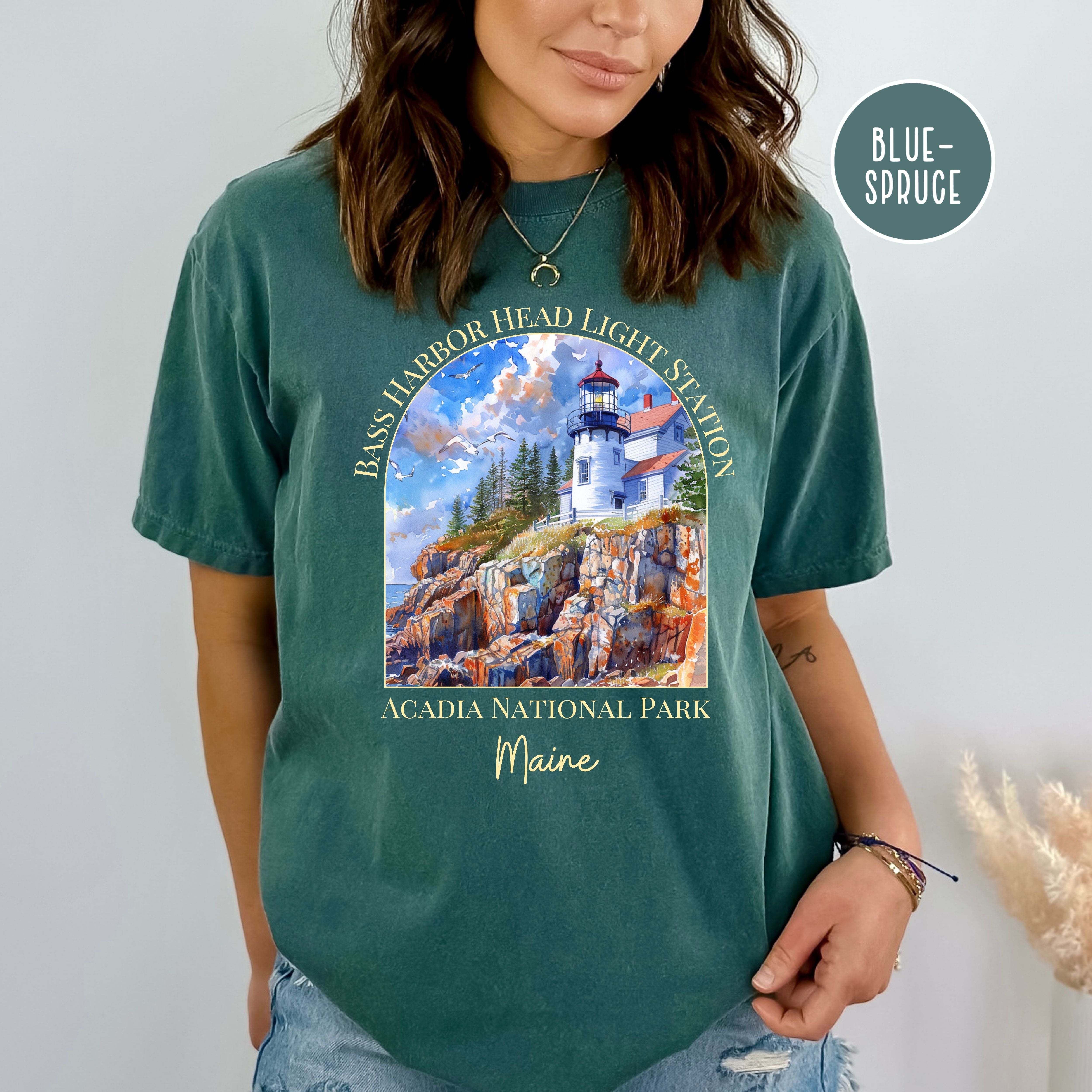 Bass Harbor Maine Lighthouse Tee