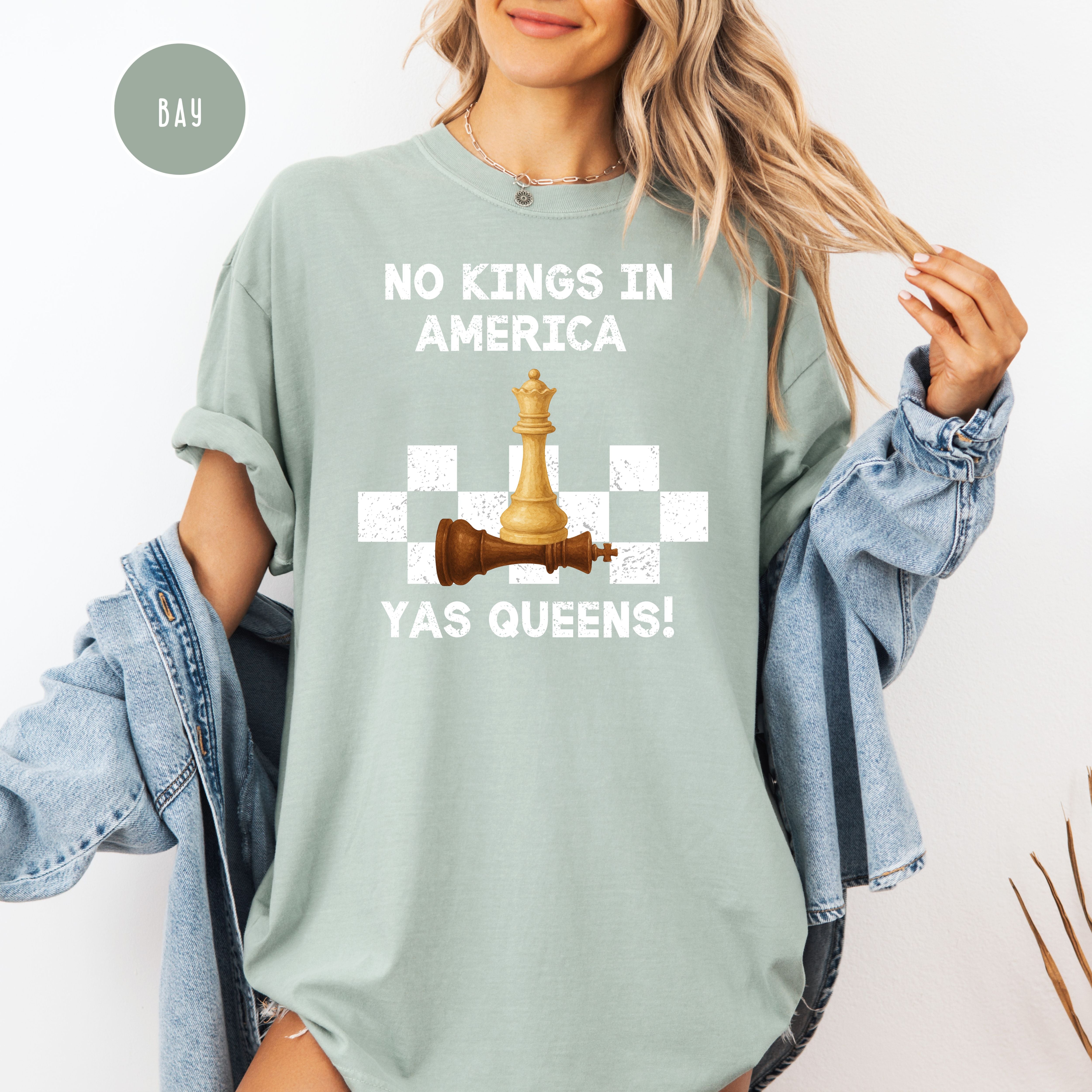 Funny No Kings Protest Comfort Colors Gift Shirt for Chess Lovers