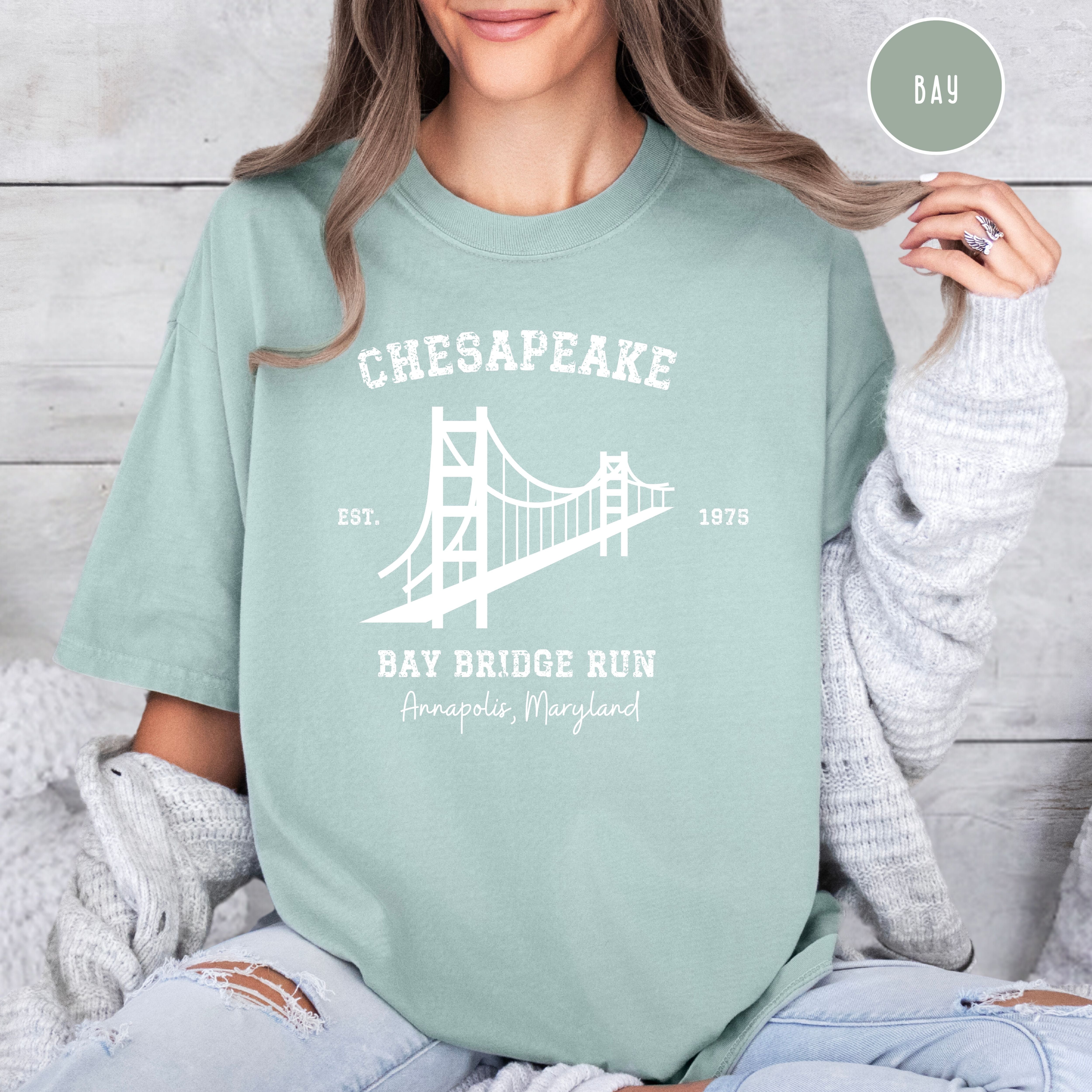 Bay Bridge Run Grunge Style Comfort Colors® Tee