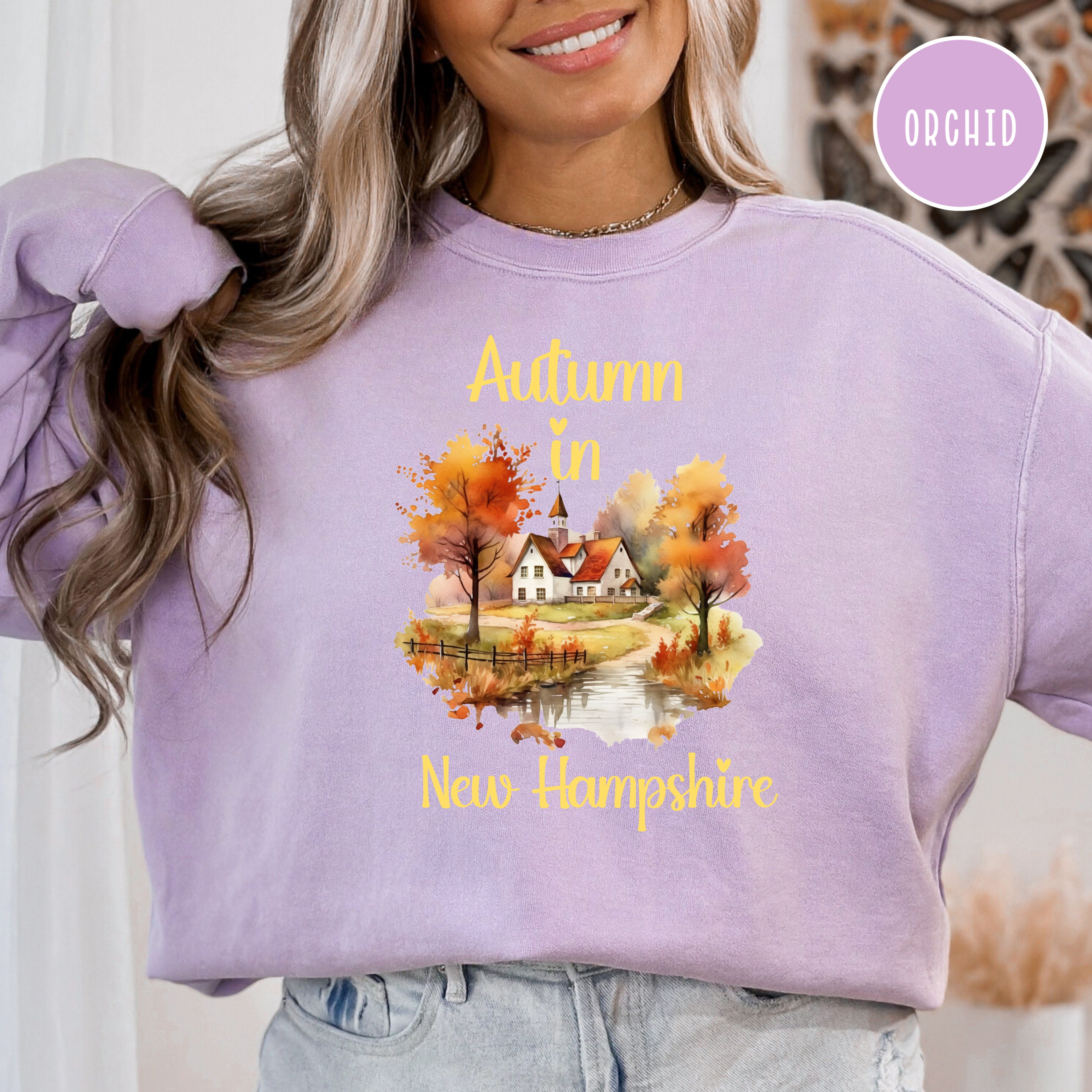 New Hampshire Autumn Comfort Colors® Sweatshirt