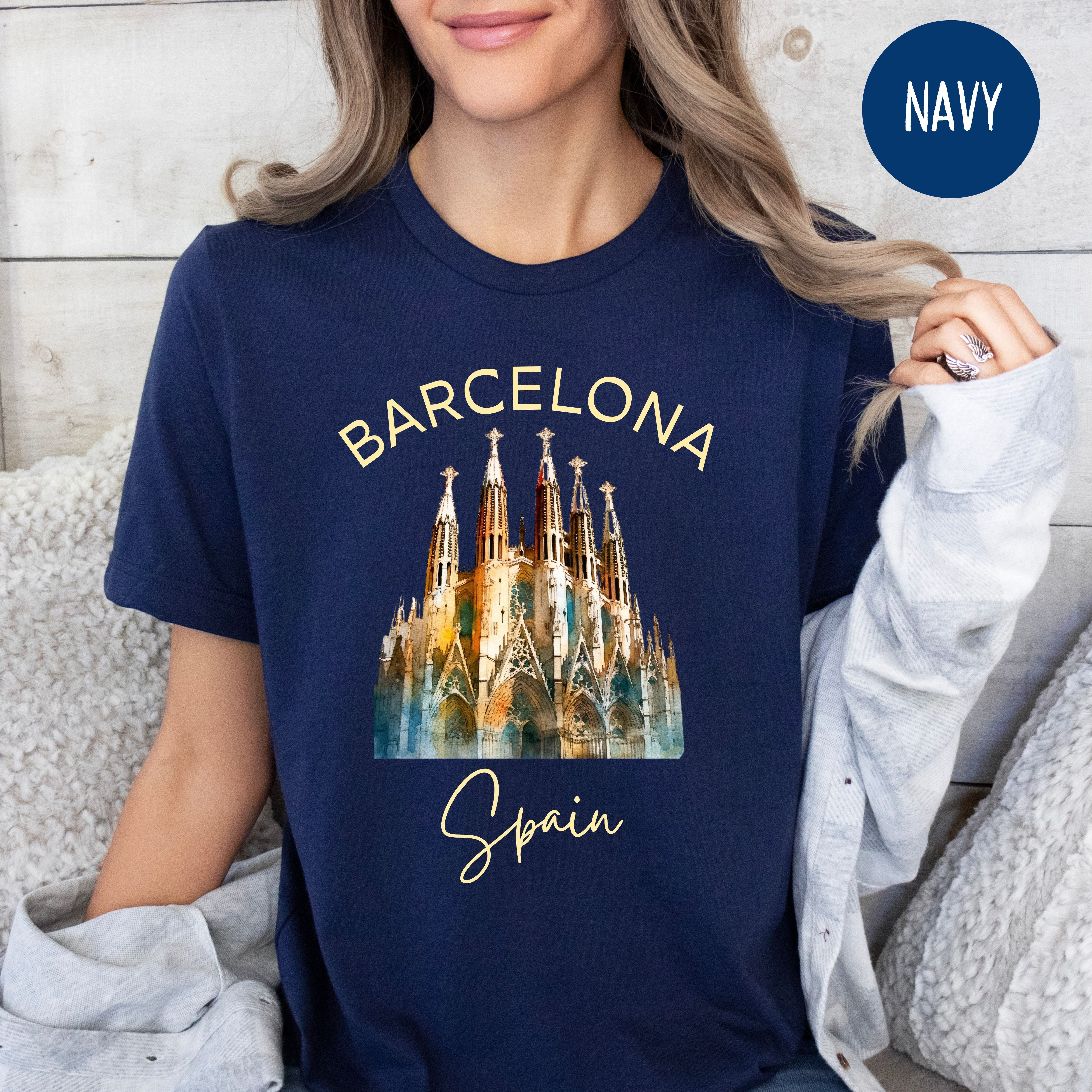 Barcelona Spain Vacation Bella Canvas Tee