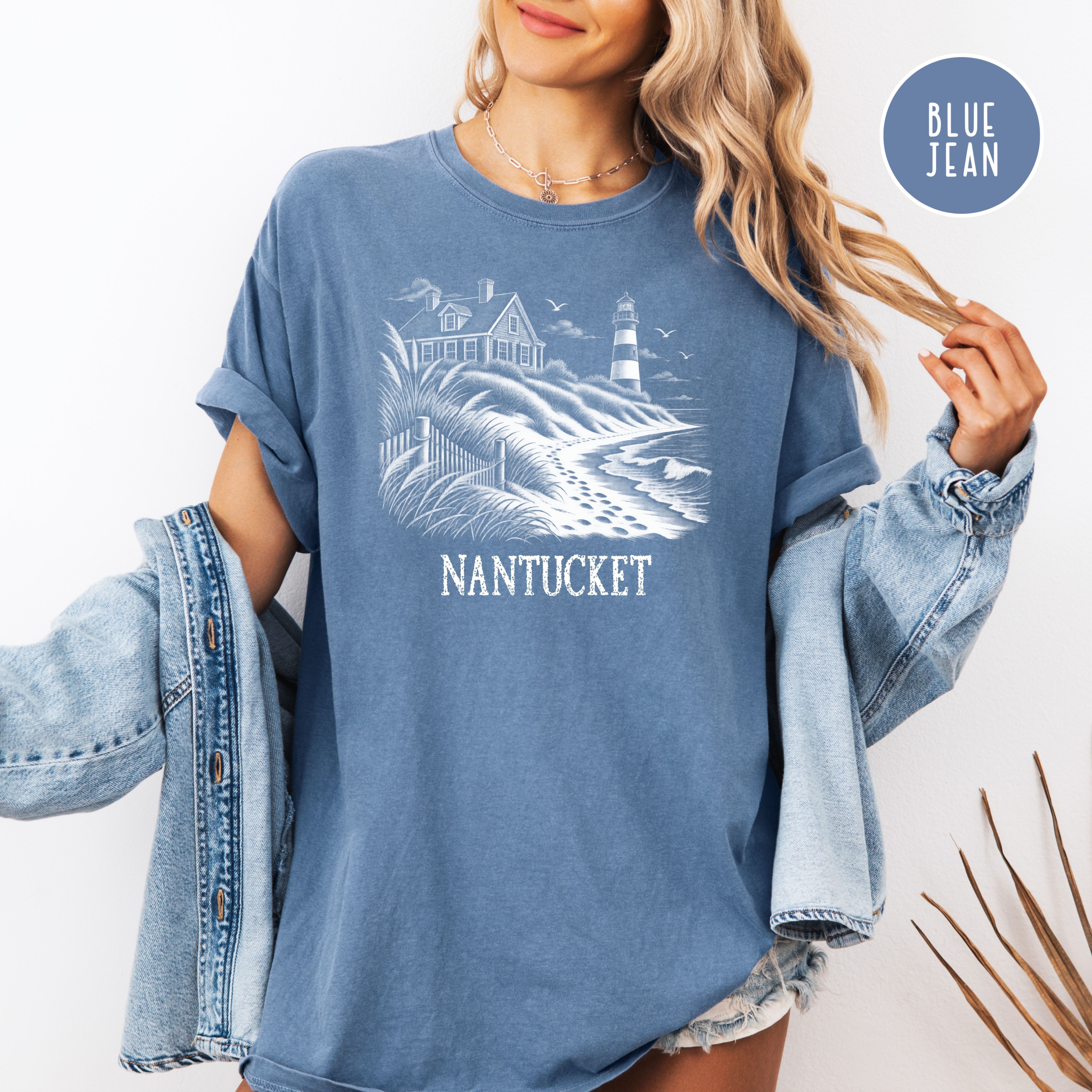 Nantucket Comfort Colors T-Shirt, Nantucket Vacation Gift, Hamptons Coastal Shirt, Traveler Gift Shirt, Ocean Lover Shirt, Nantucket Gift