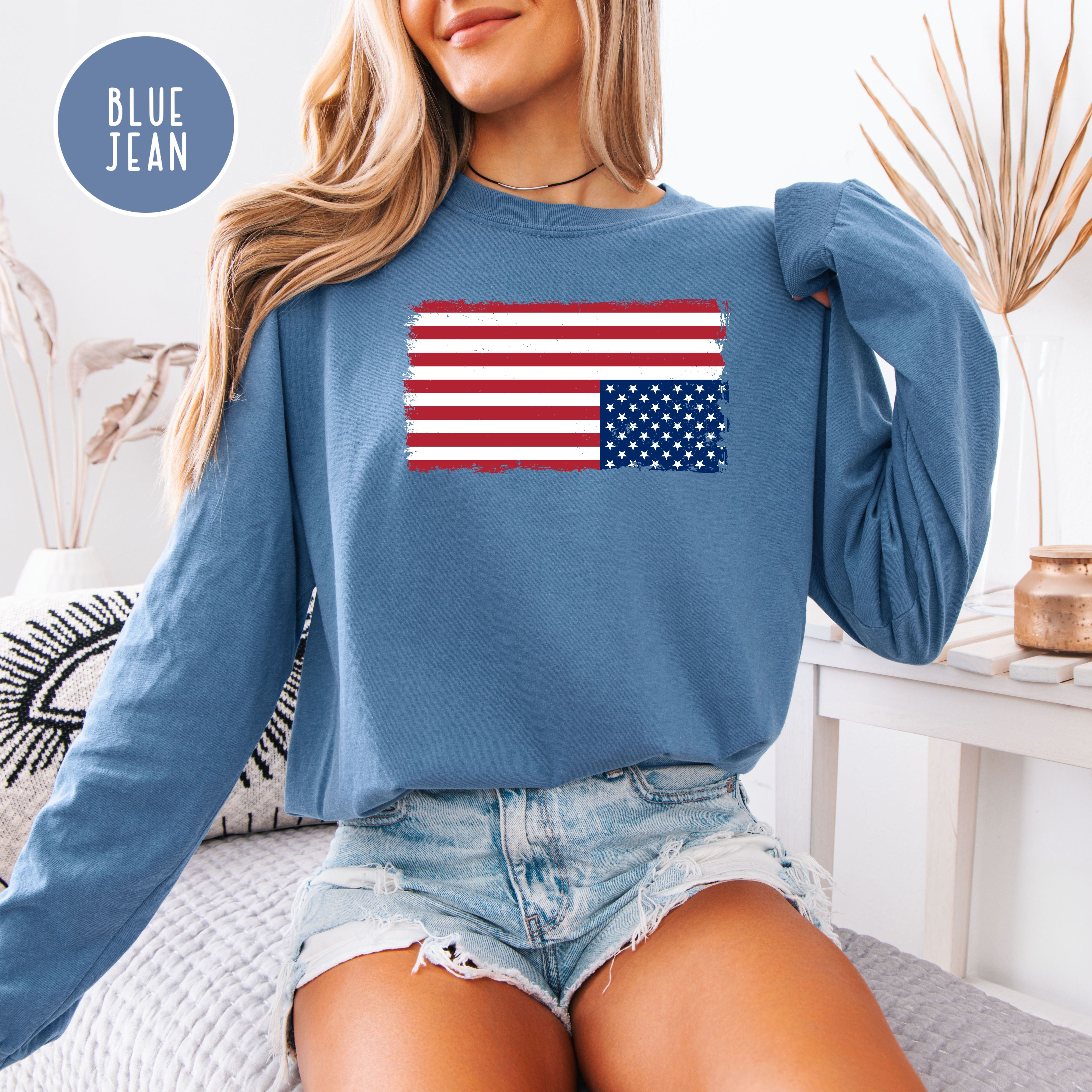 Upside Down Flag Anti Trump Admin Protest Comfort Colors Democrat Gift Shirt