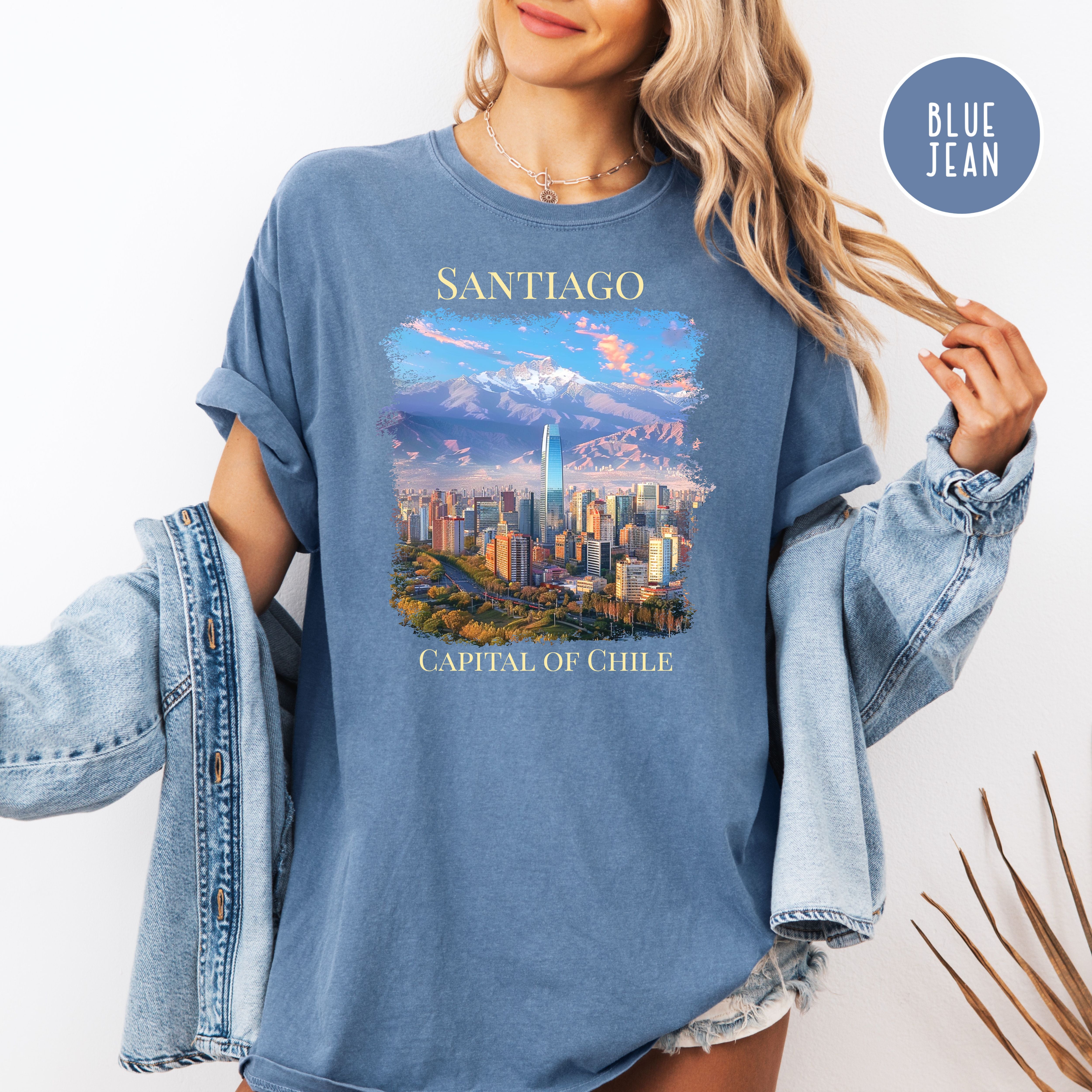 Santiago Capital City of Chile Comfort Colors Tee Shirt