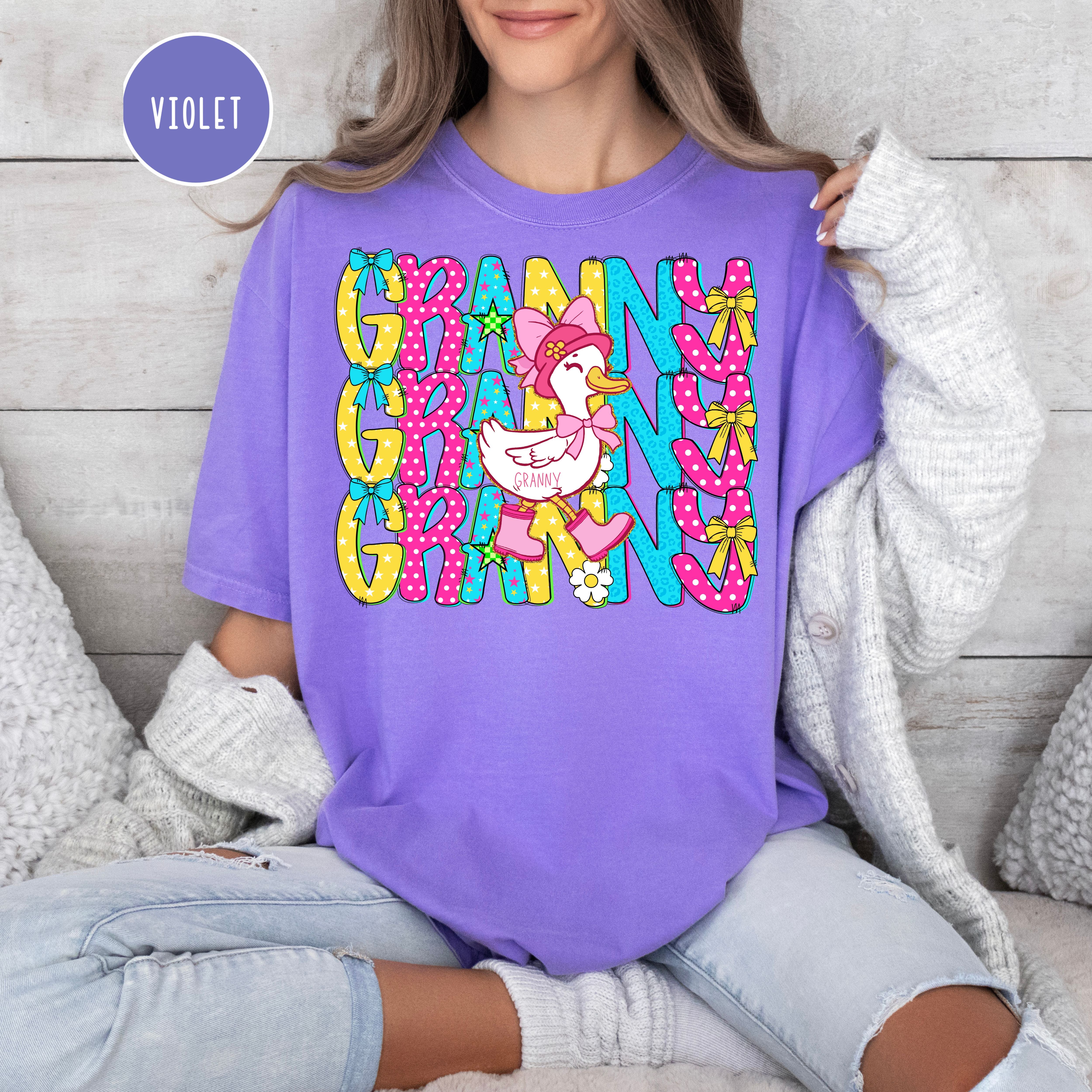 Granny Silly Goose Grandma Comfort Colors Tee