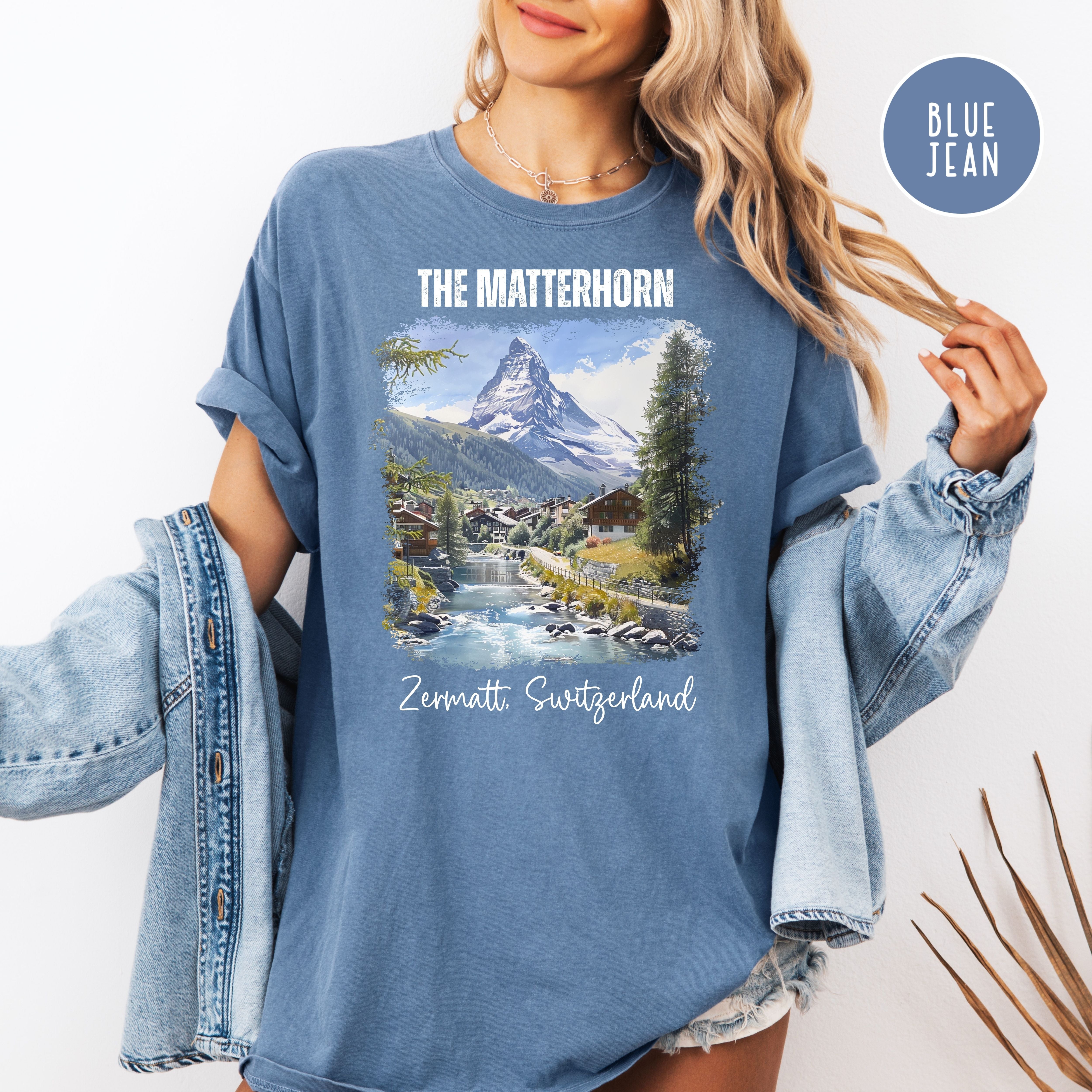 Matterhorn Zermatt Switzerland Comfort Colors Swiss Alps Vacation Gift Tee