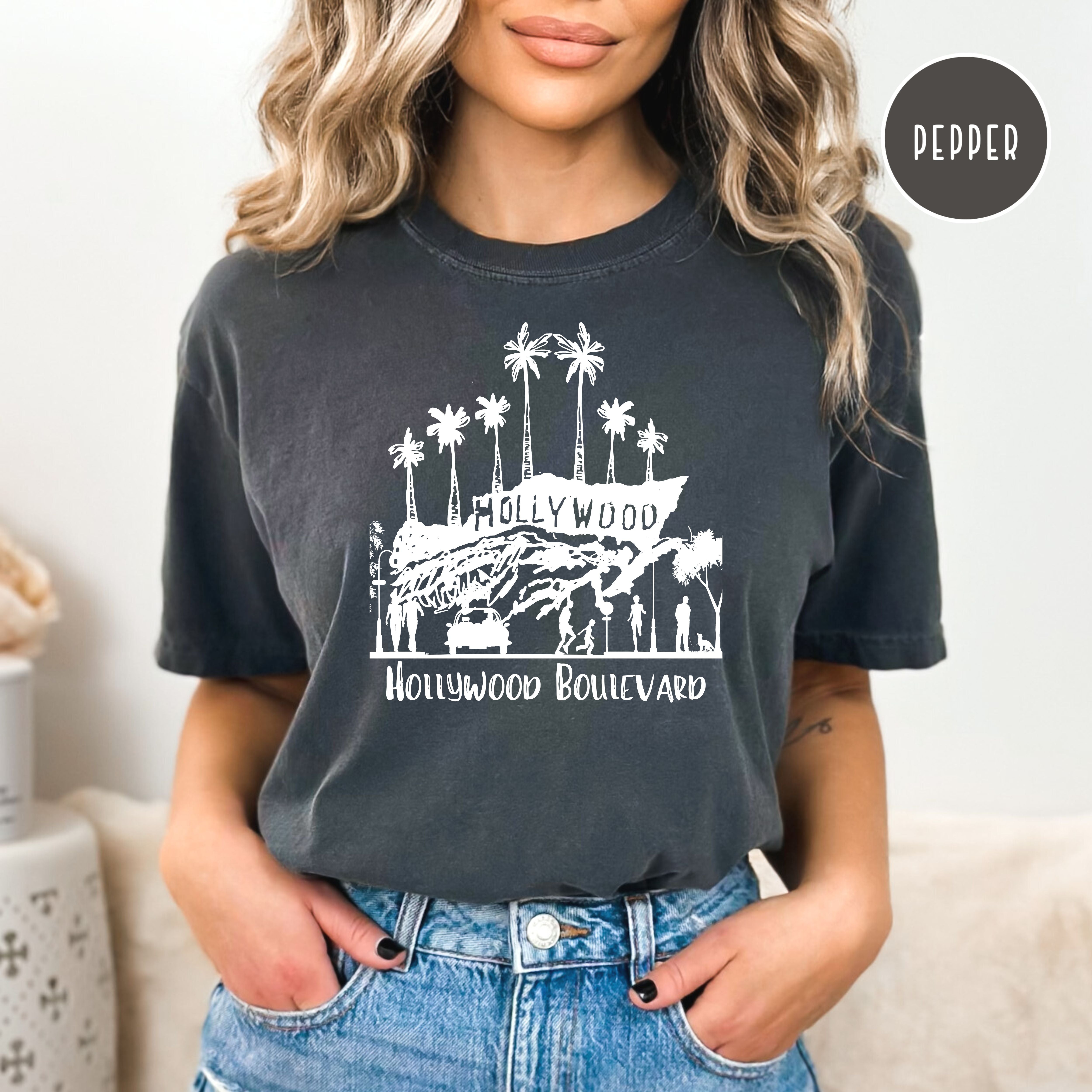 Hollywood California Grunge Style Comfort Colors® Tee