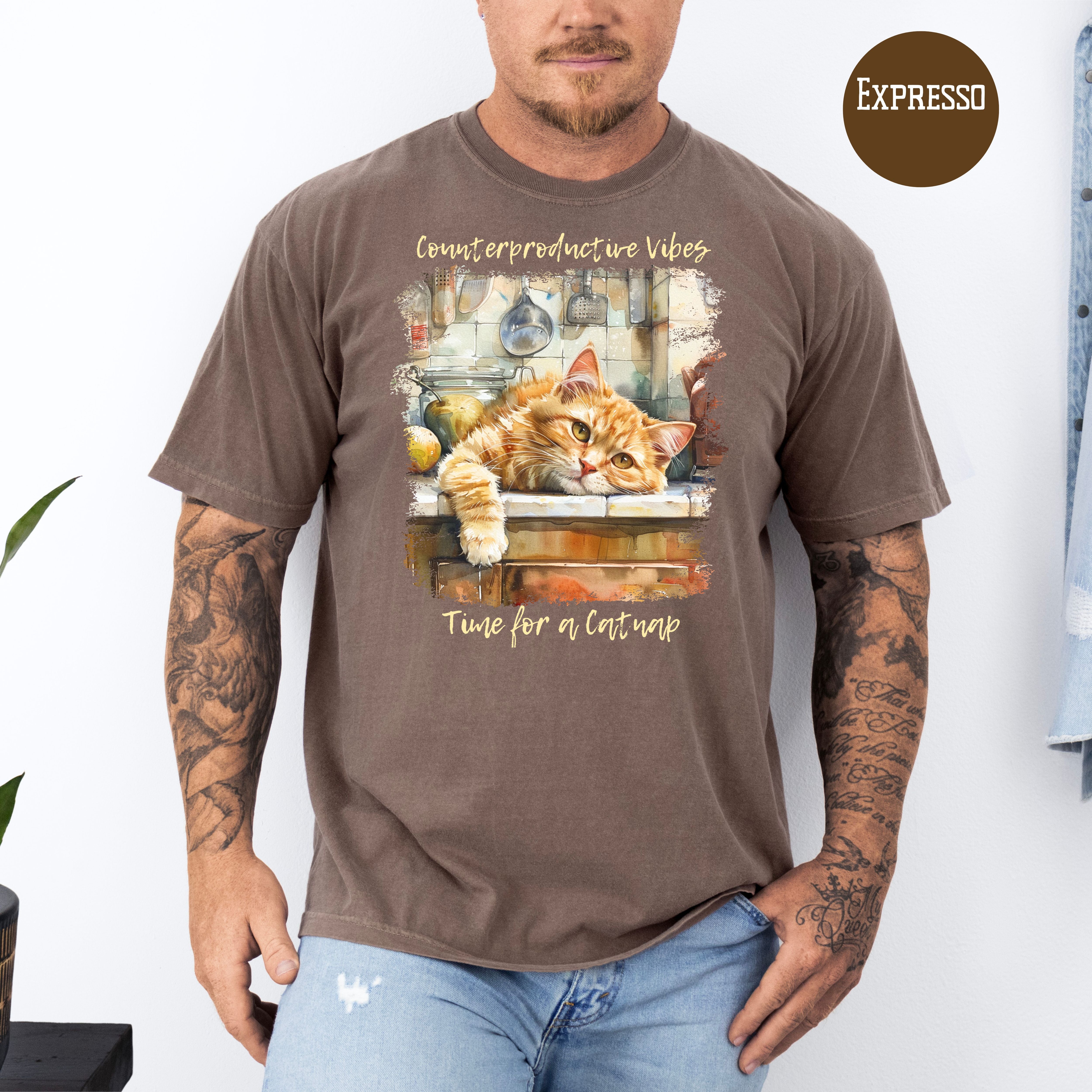 Cat Lover Comfort Colors T-Shirt Gift for Cat Owner