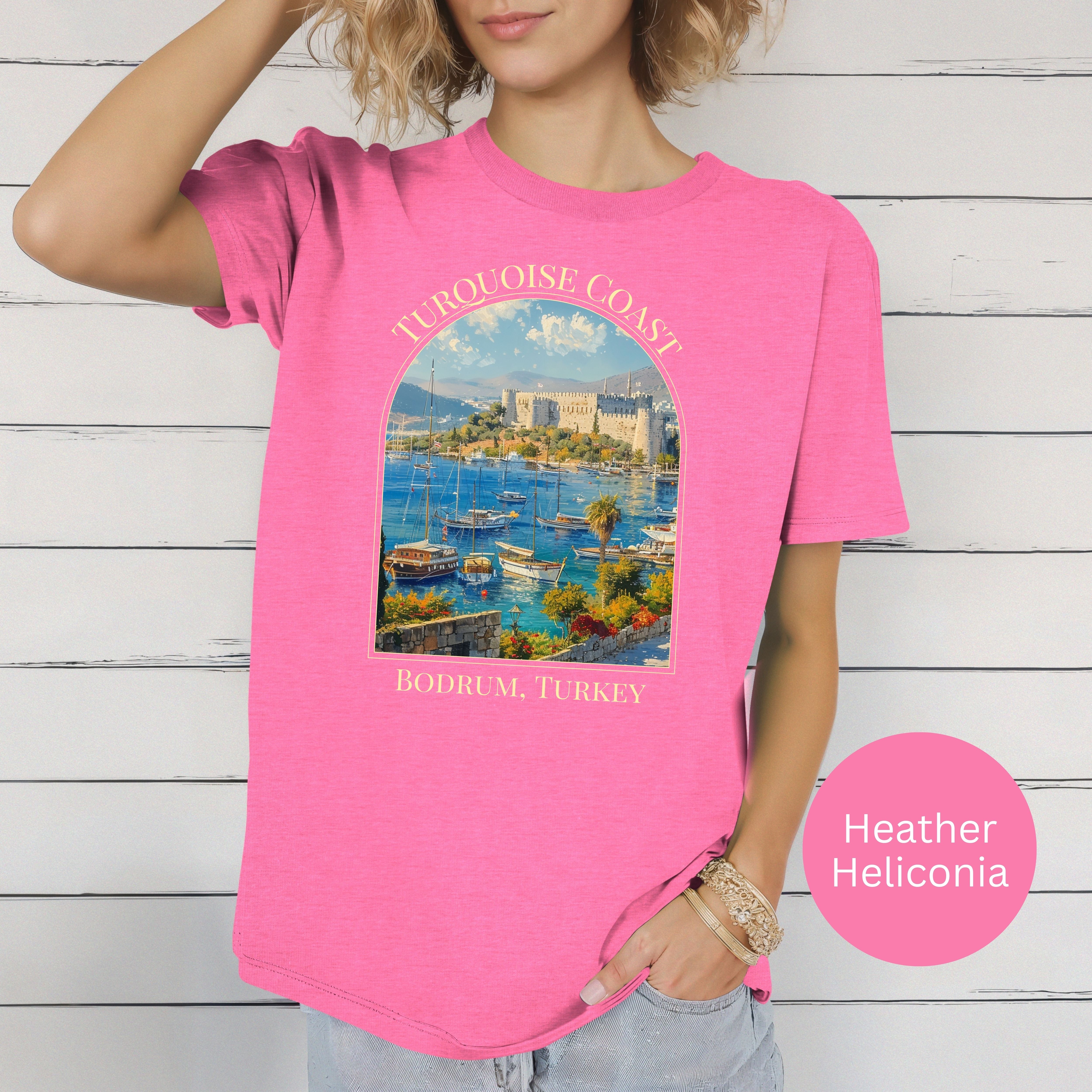 Turquoise Coast of Bodrum Turkey Soft-Style Unisex Tee