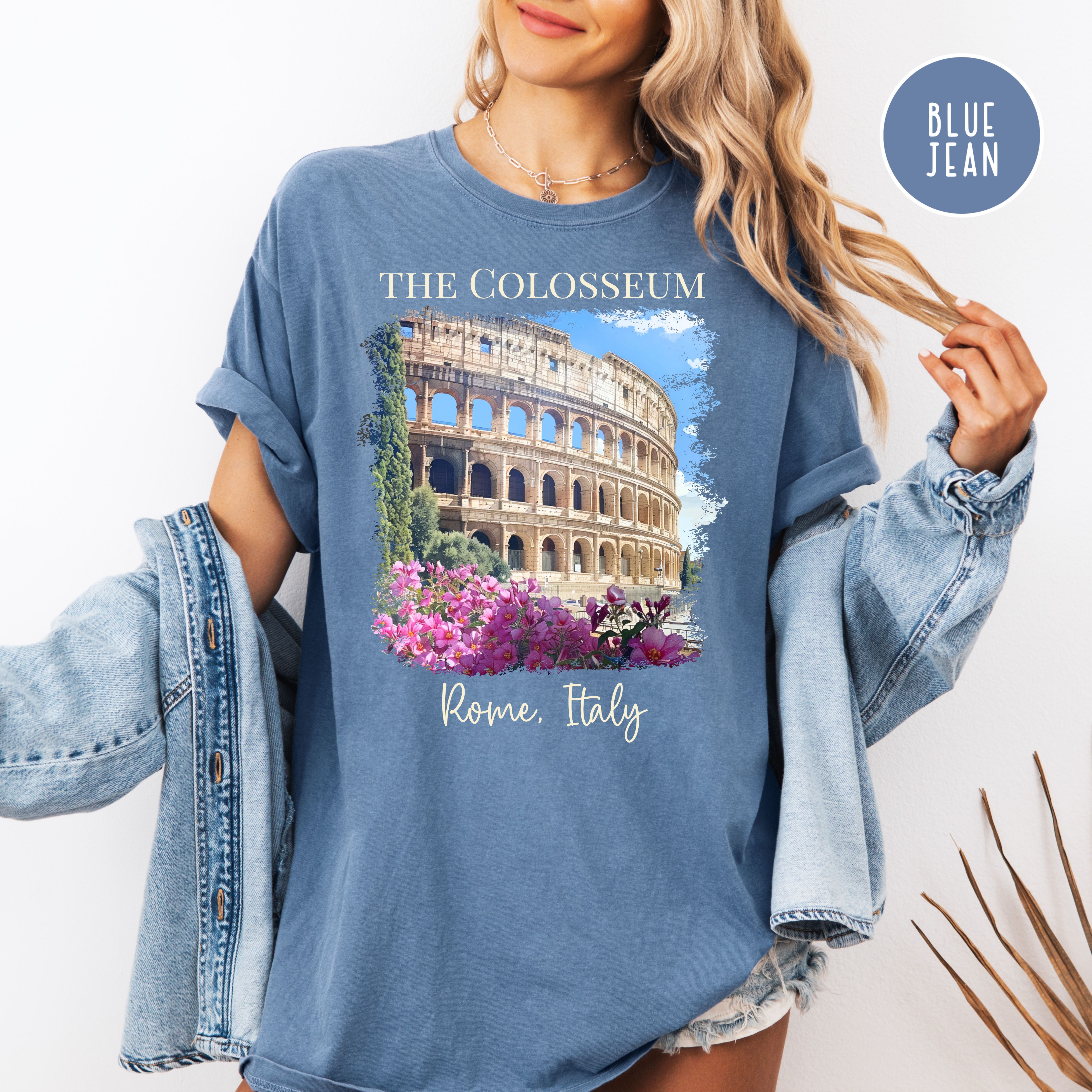 The Colosseum in Rome Comfort Colors Vacation Gift Tee
