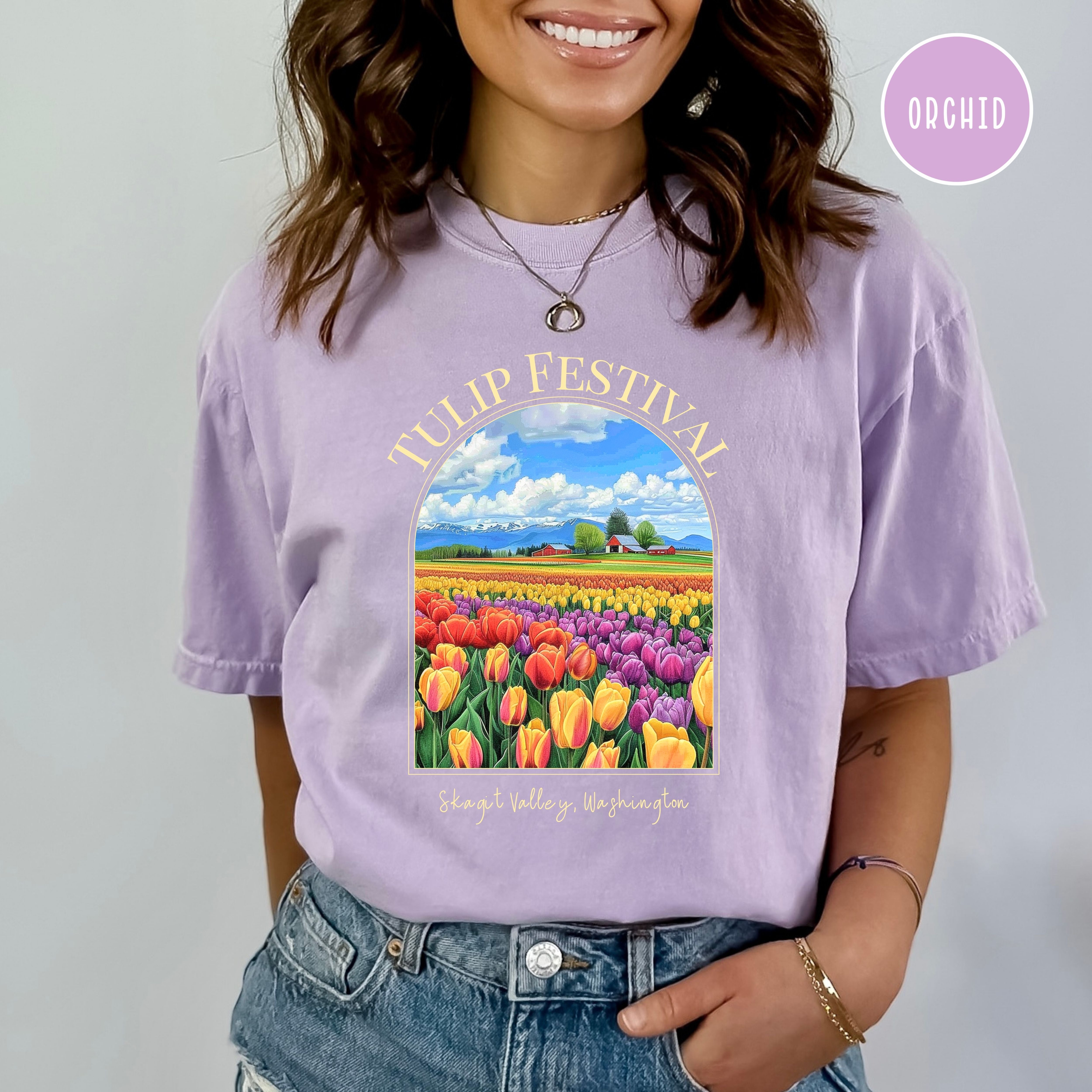 Tulip Festival Washington State Skagit Valley Comfort Colors® Tee