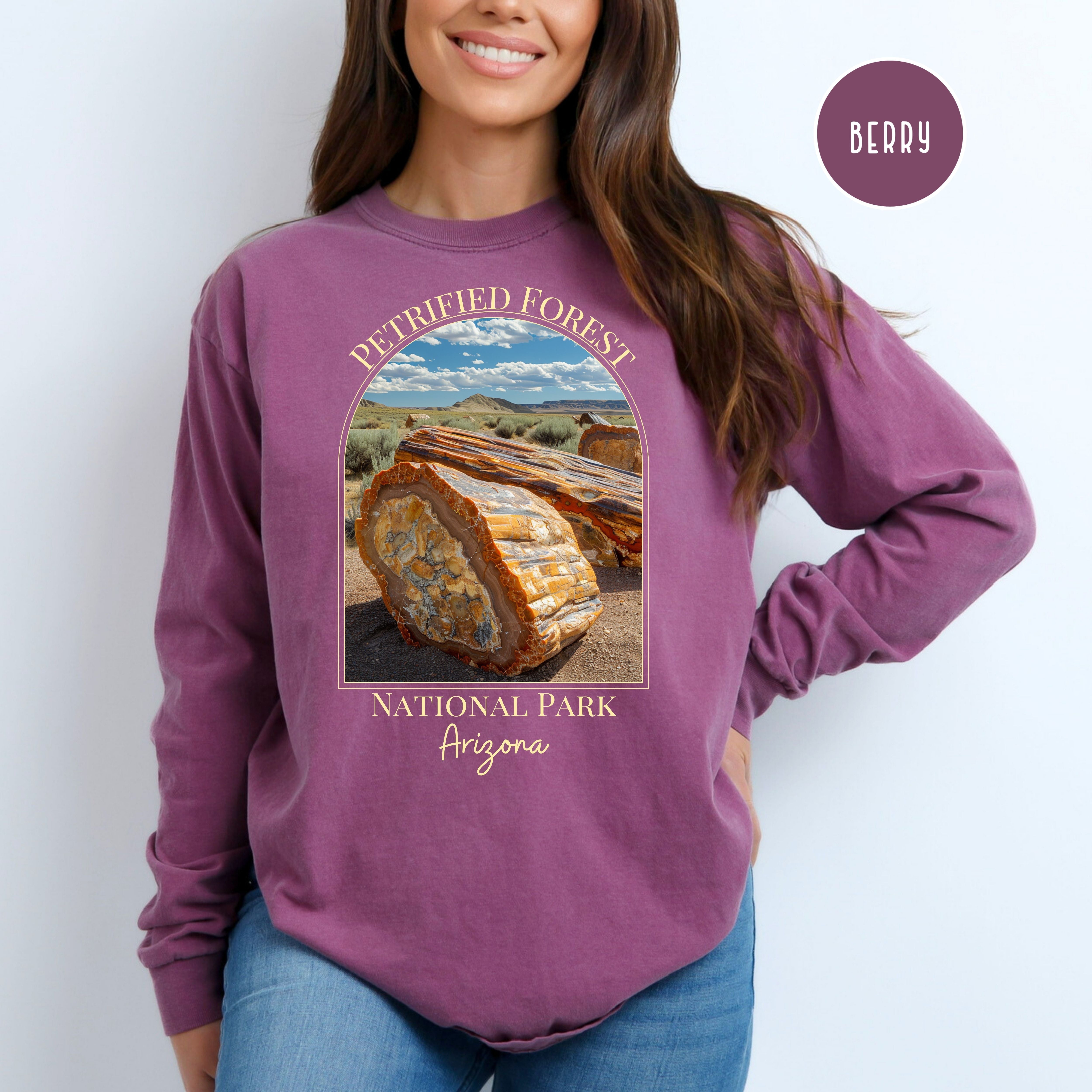 Petrified Forest National Park Arizona Comfort Colors Long Sleeve Unisex Tee
