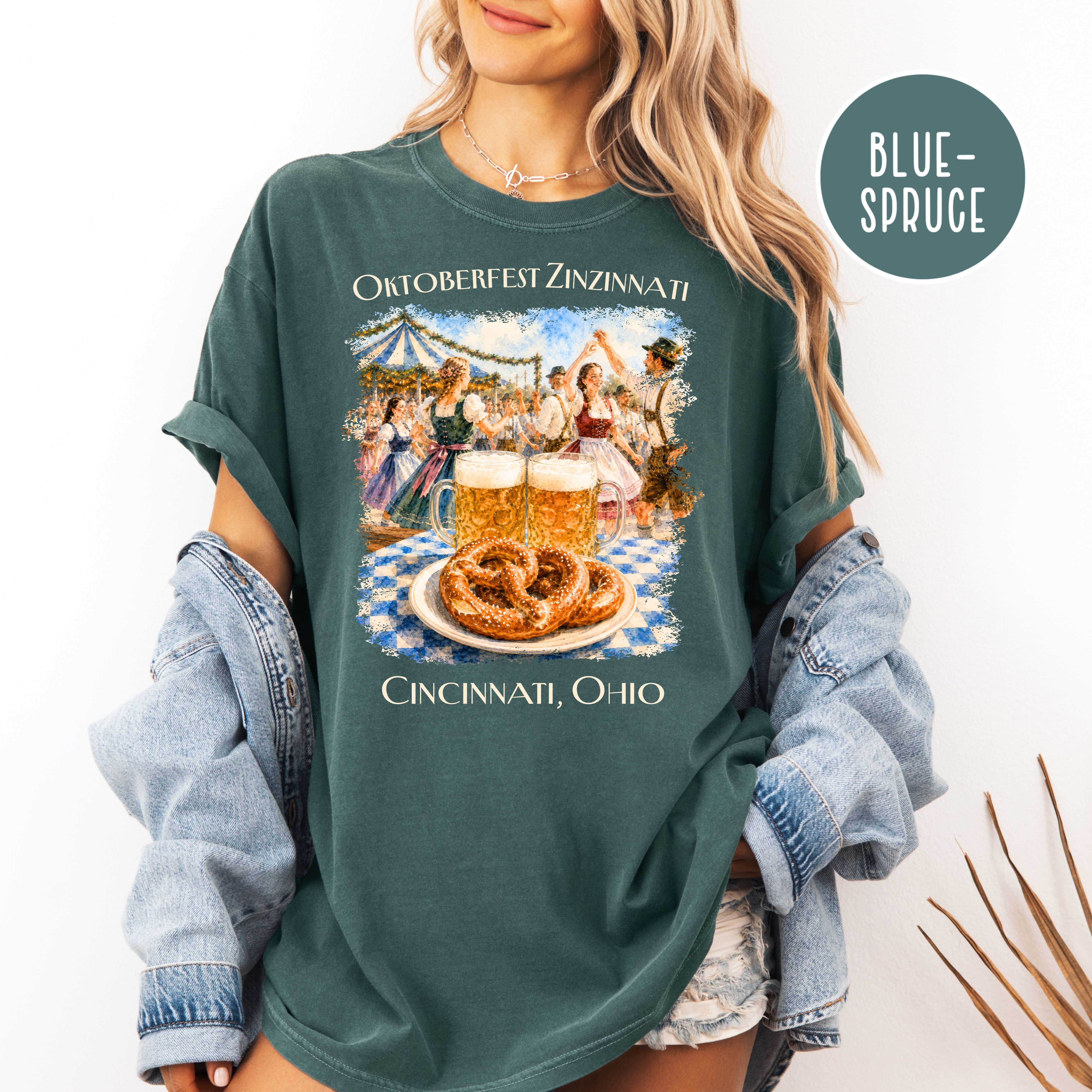 Cincinnati Oktoberfest Celebration Unisex Comfort Colors TShirt, Oktoberfest Zinzinnati Ohio Shirt, Octoberfest Shirt, Cincinnati Gift Shirt