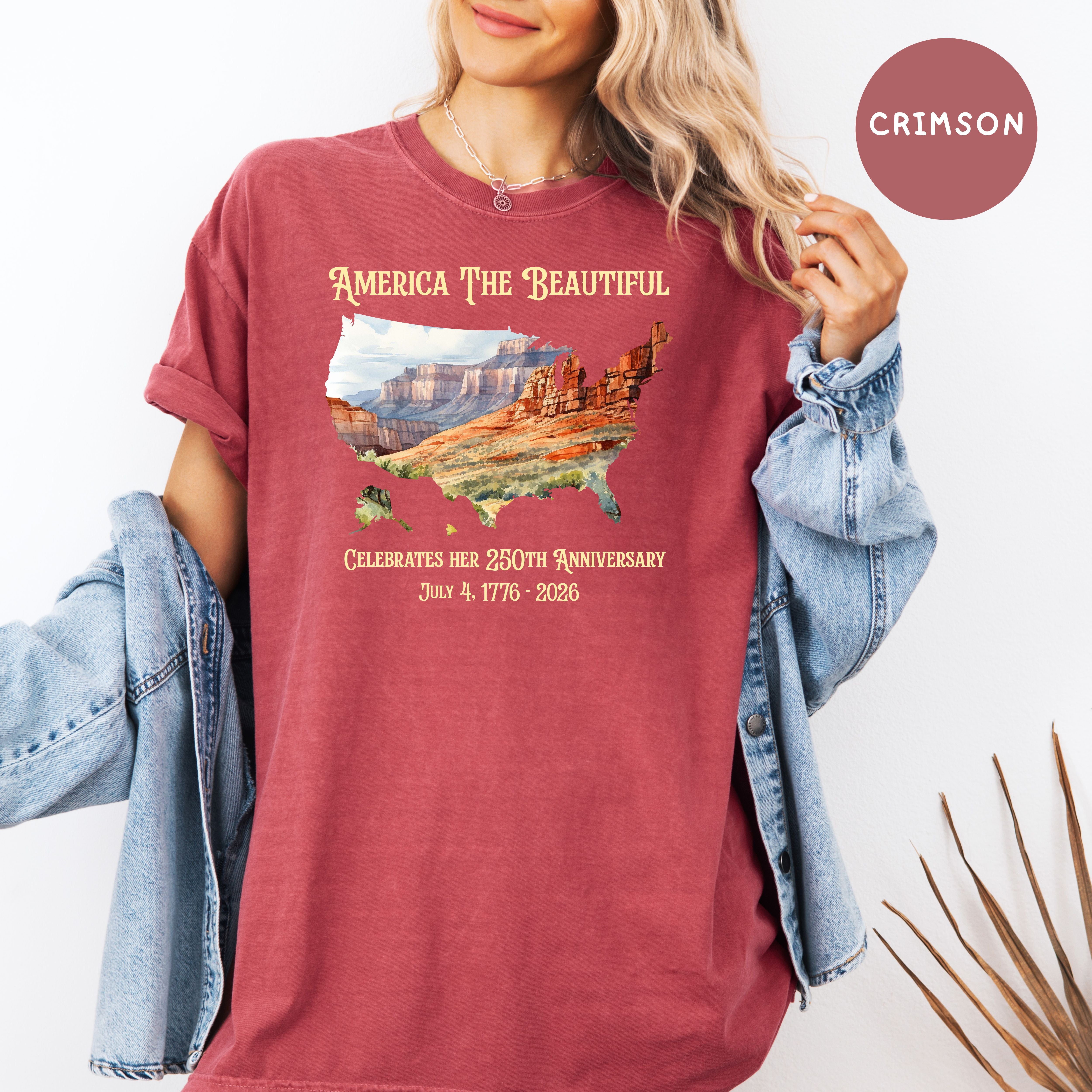 America The Beautiful 250th Anniversary Comfort Colors T-Shirt