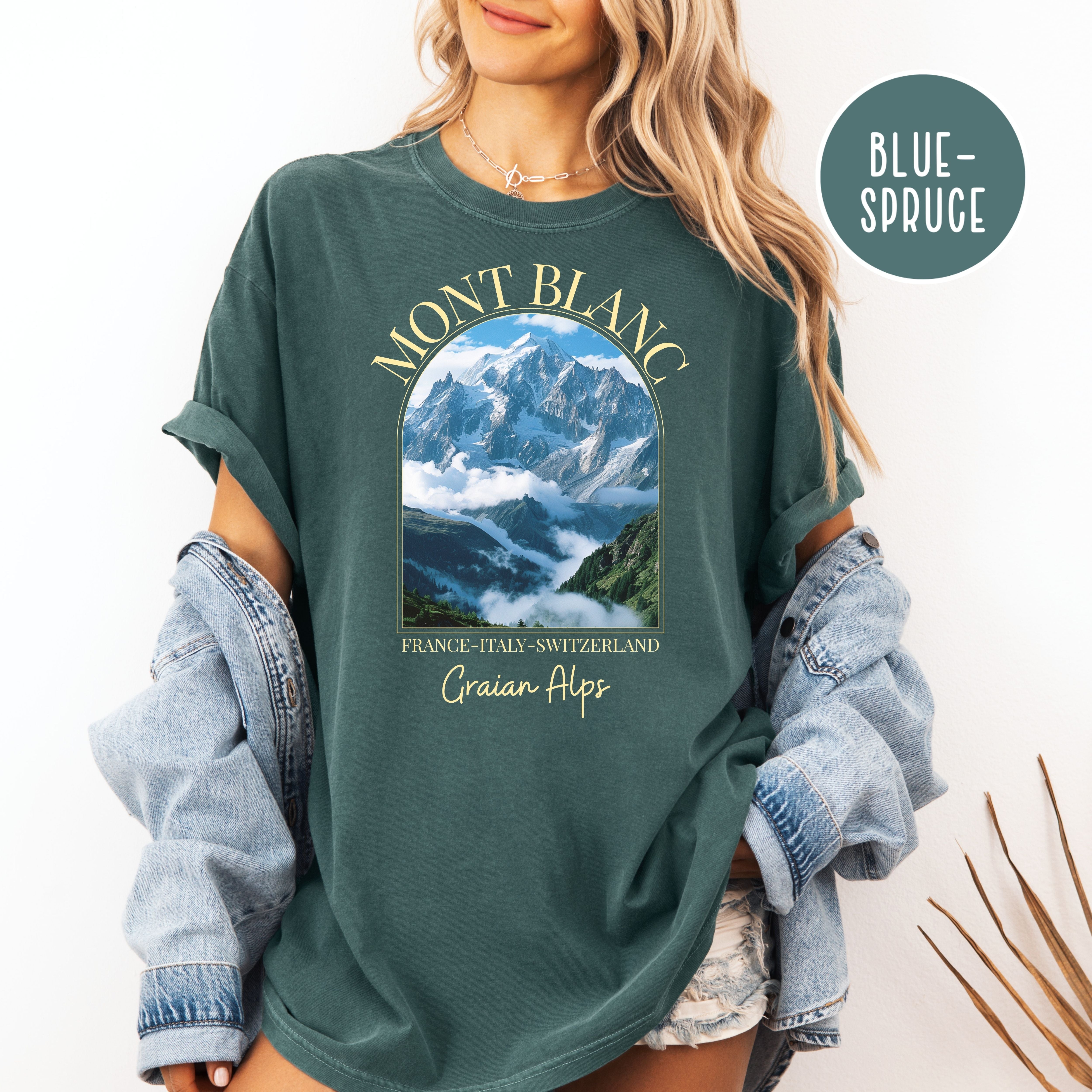Mont Blanc Mountain France-Italy-Switzerland Comfort Colors Tee