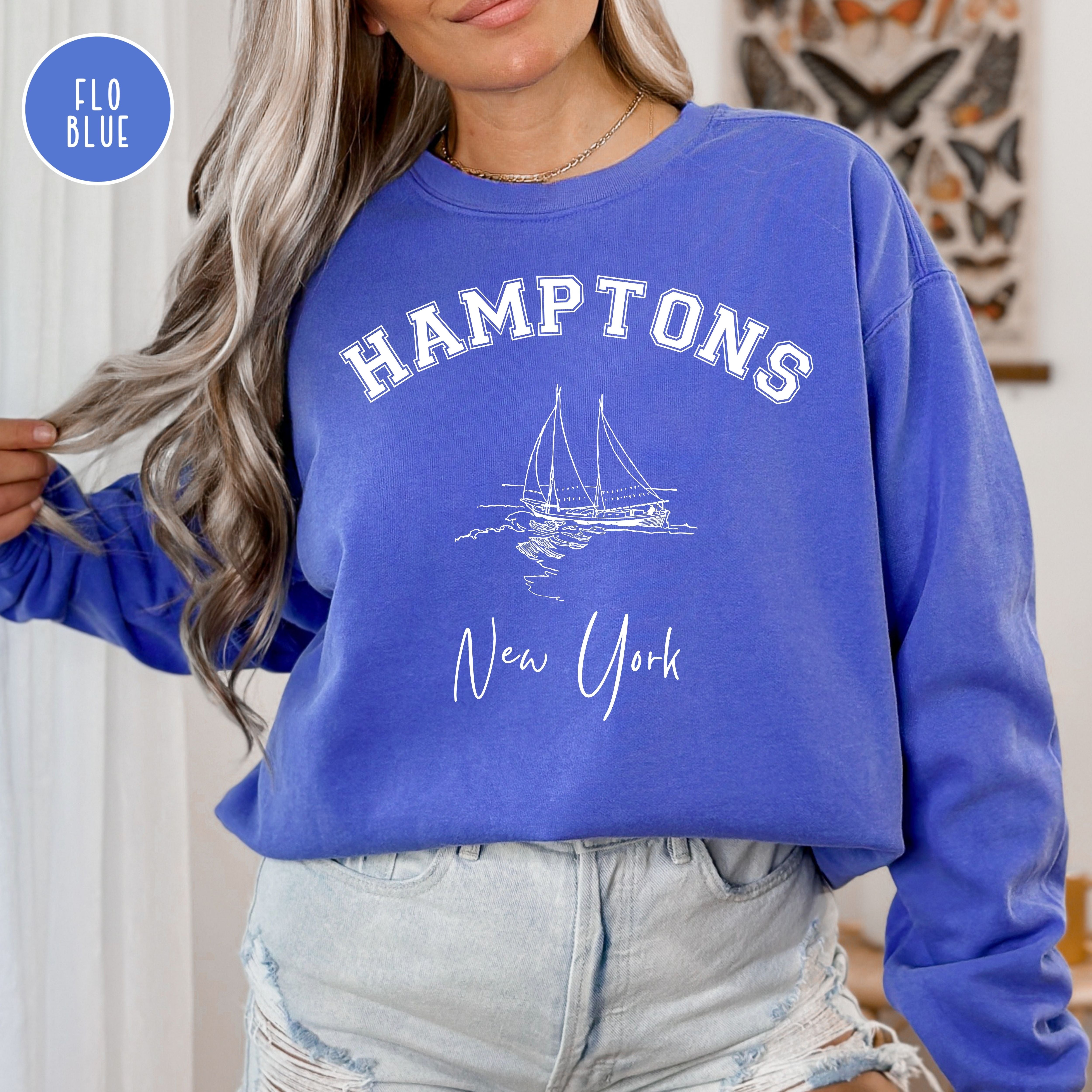 Hamptons Comfort Colors Crewneck Sweatshirt