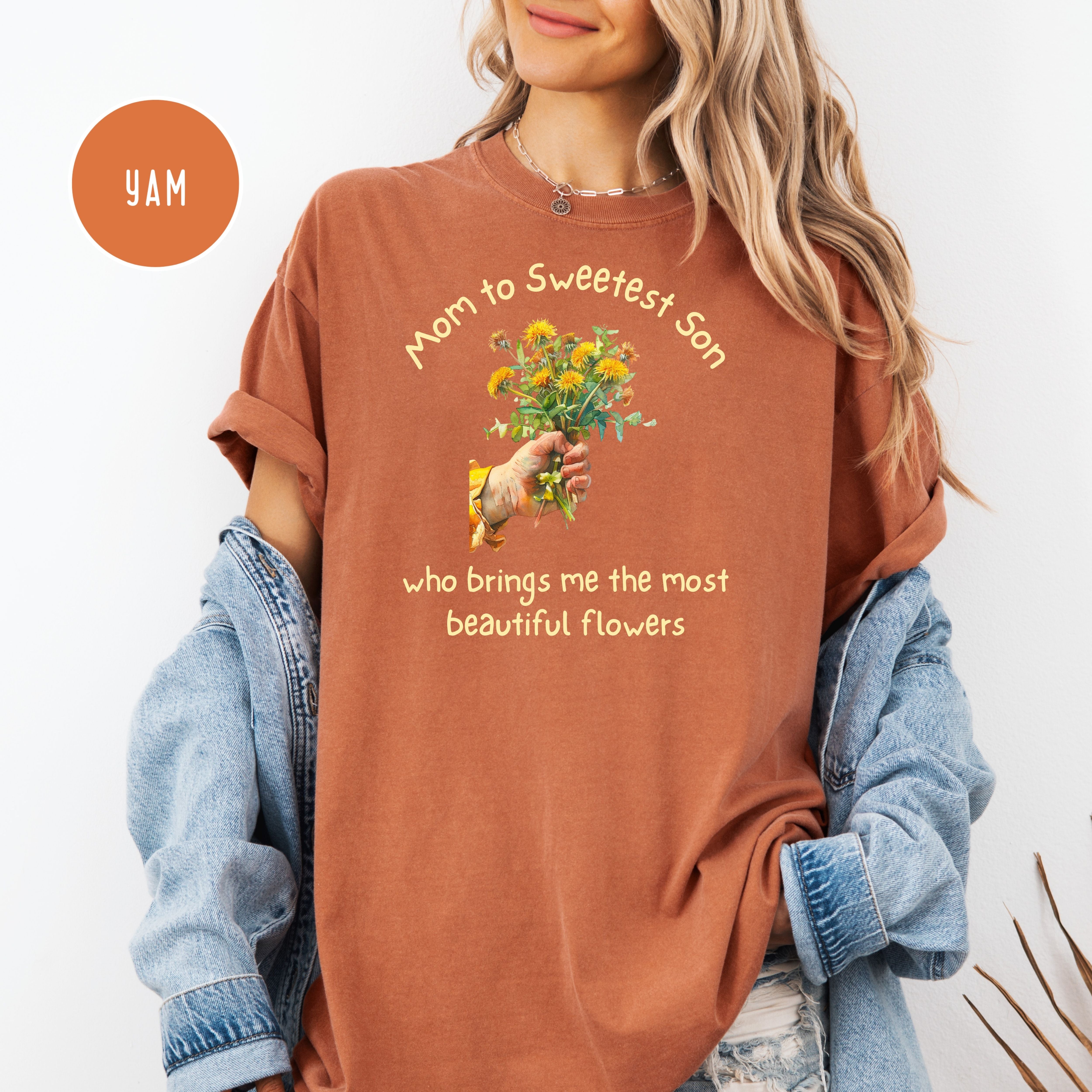 Mom To Son Comfort Colors T-Shirt, Funny Mom To Young Boy Shirt