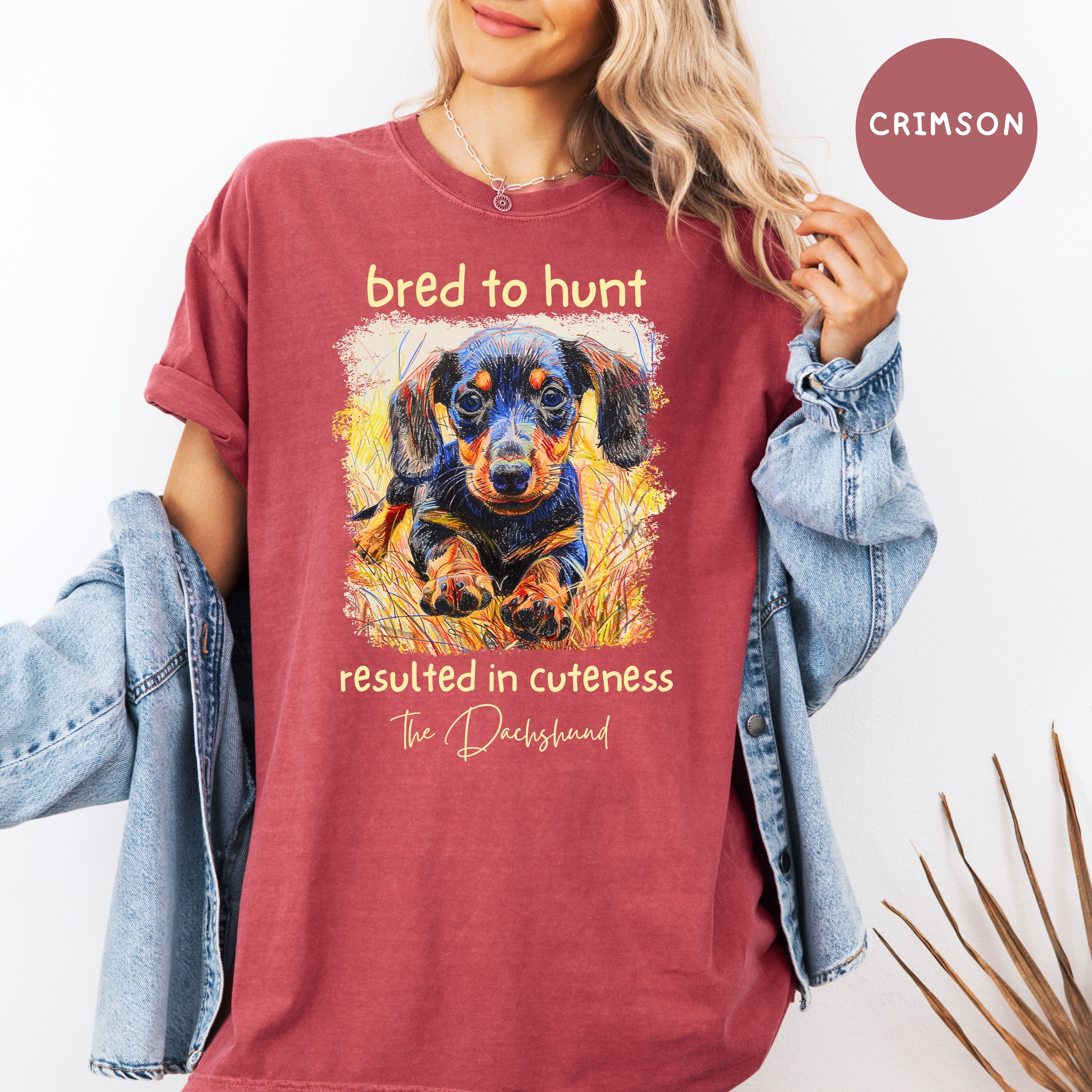 Dachshund Mama Comfort Colors T-Shirt, Doxie Lover Cuteness Shirt, Weiner Dog Lover Shirt, Dachshund Gift Shirt