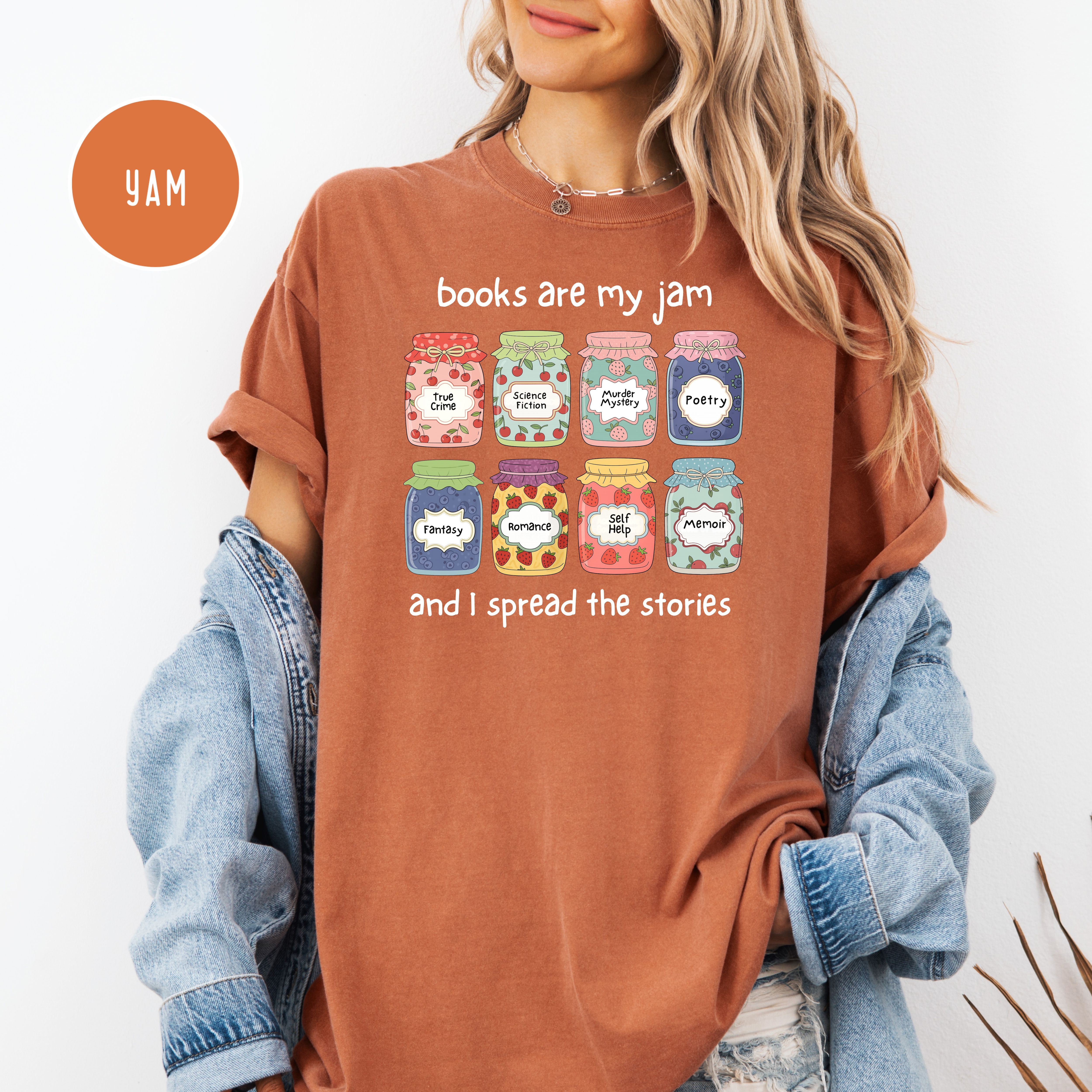 Books Are My Jam Comfort Colors Jam Jars T-Shirt, Book Lover Gift