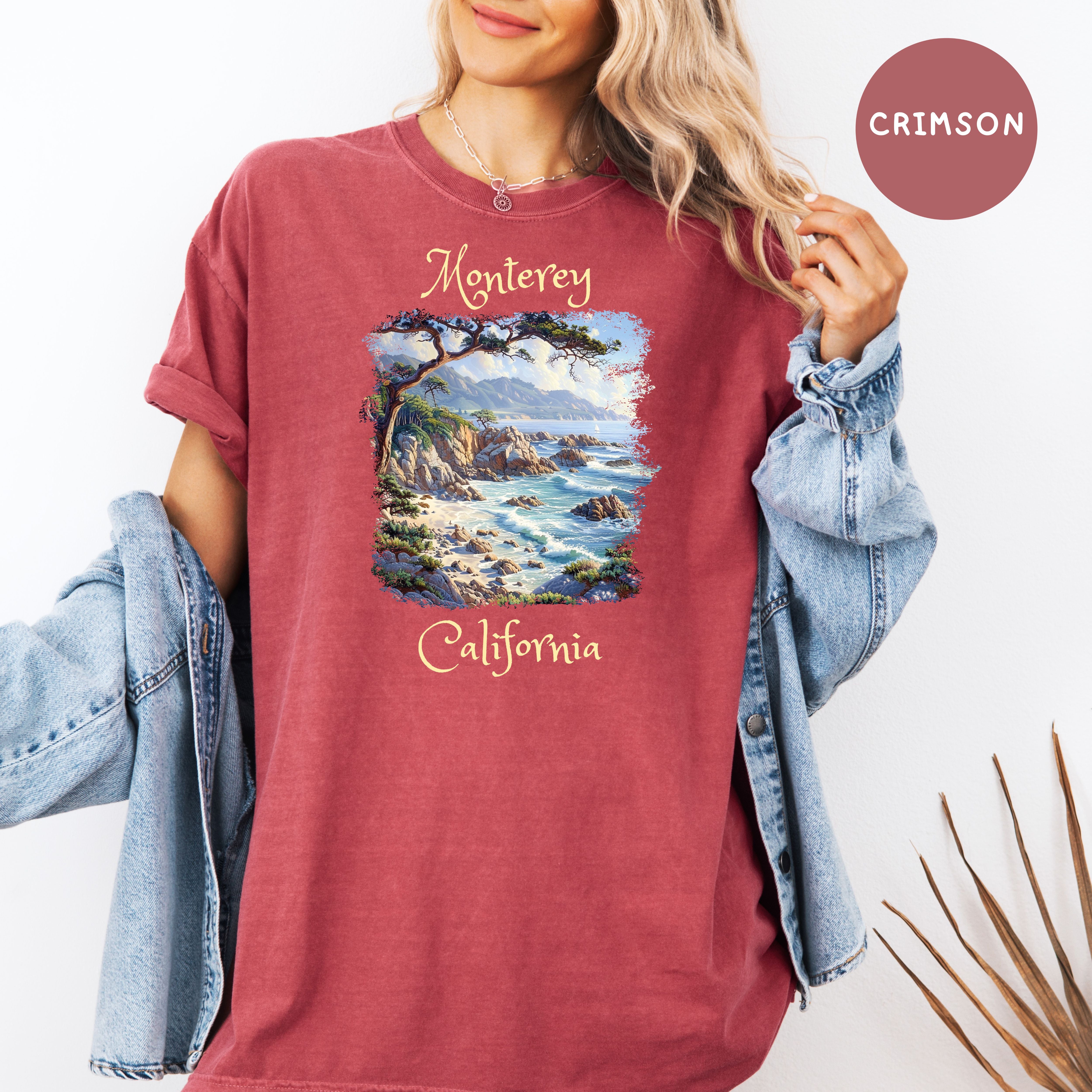 Monterey California Comfort Colors T-Shirt, Pebble Beach Monterey Shirt