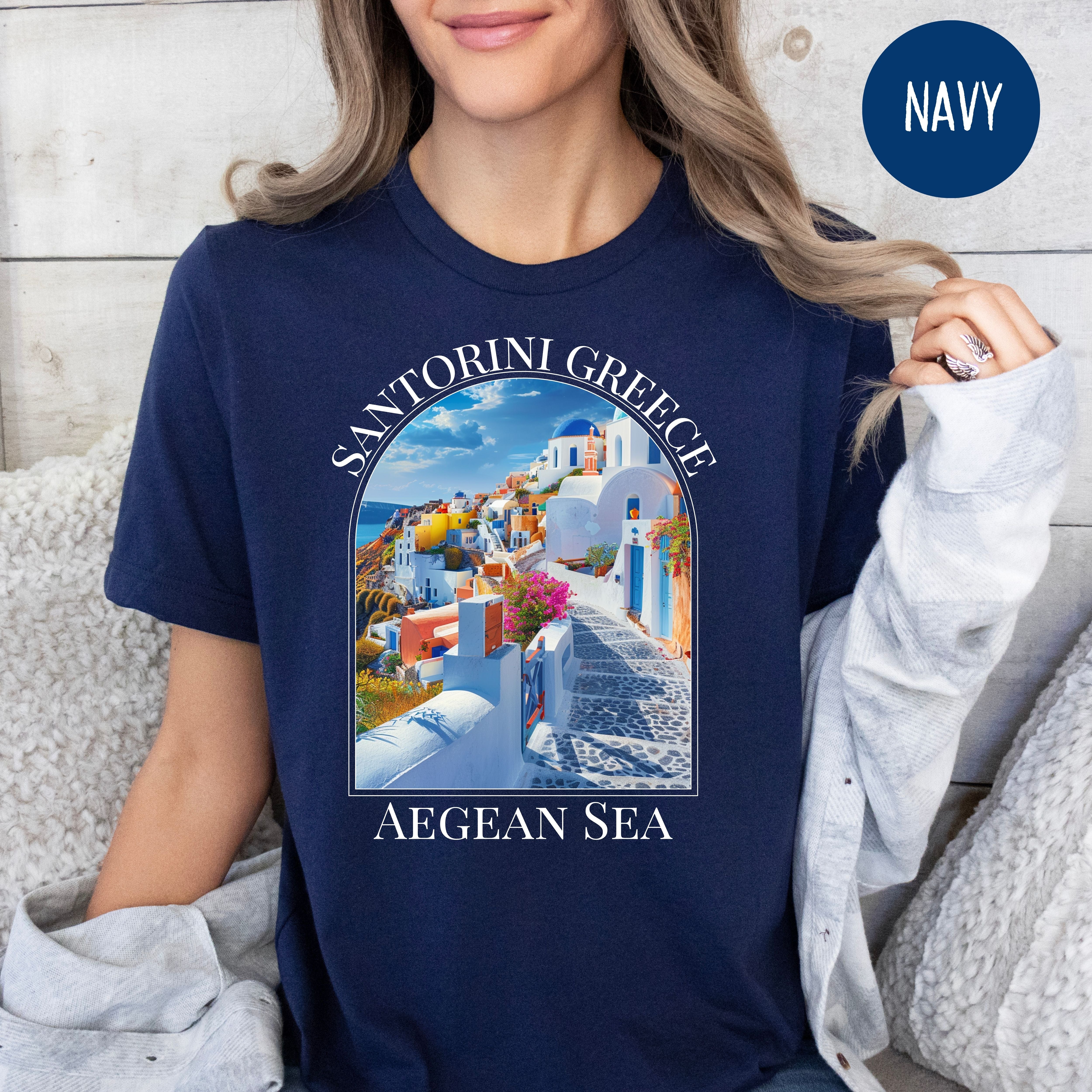 Santorini Greece Bella Canvas Tee