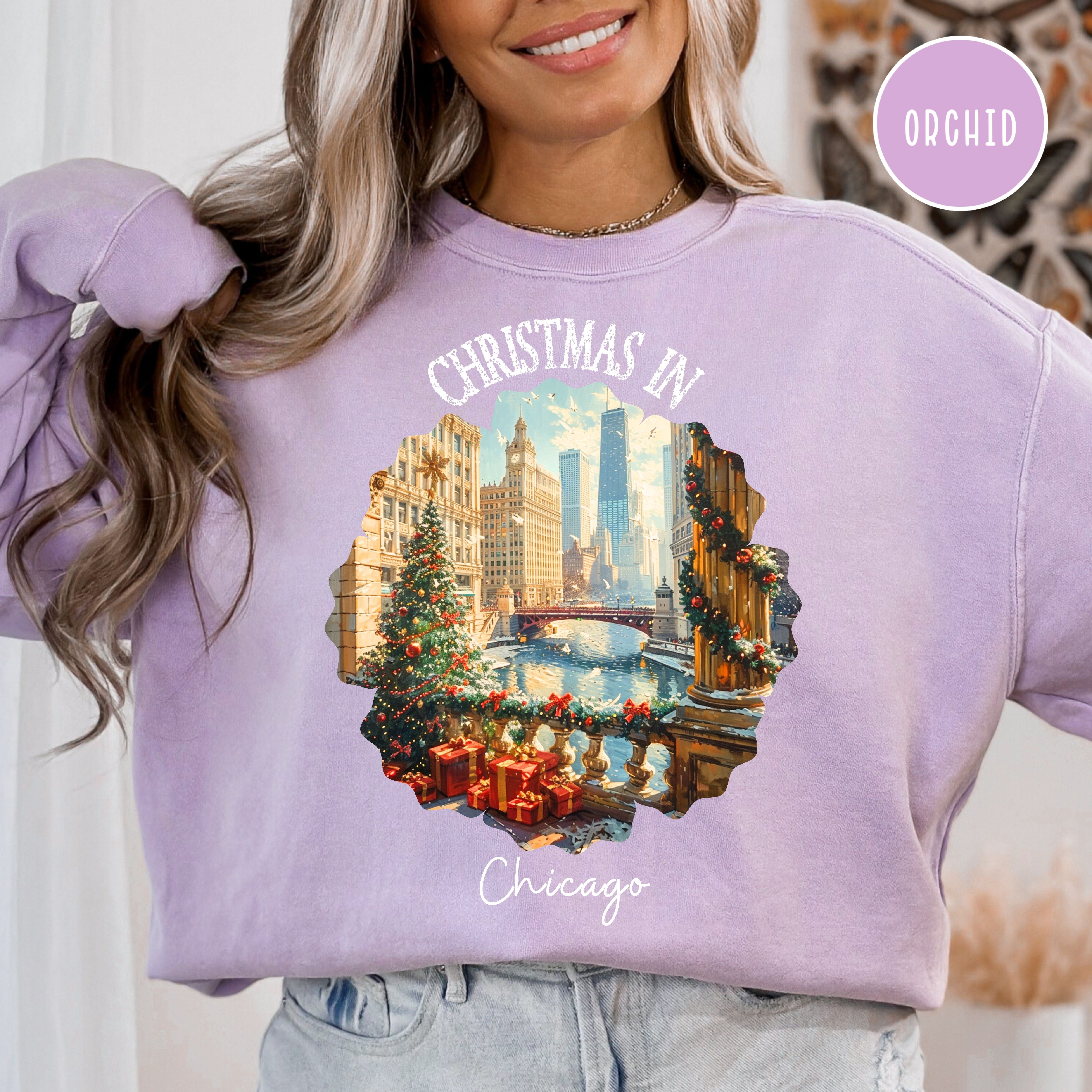 Christmas In Chicago Comfort Colors® Sweatshirt