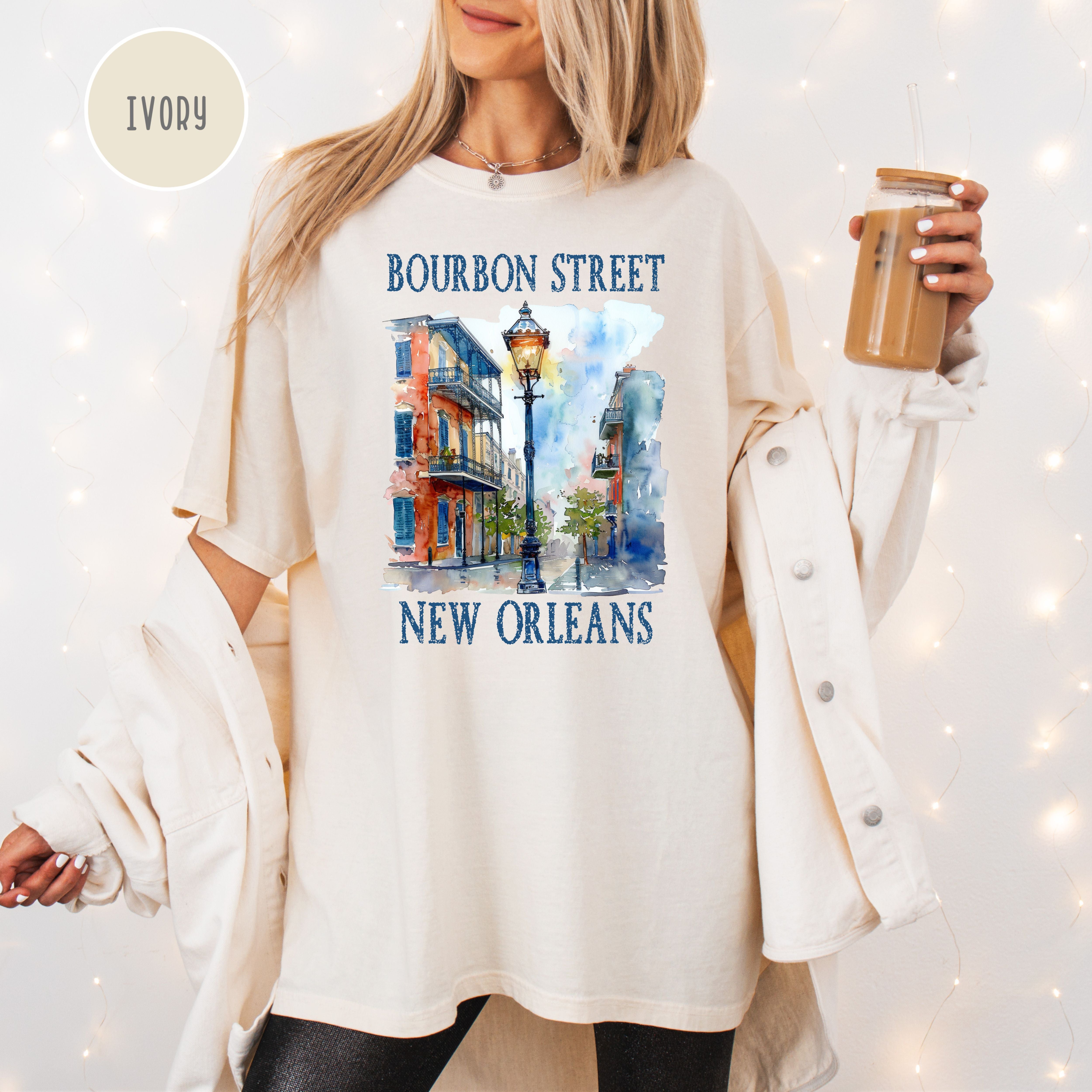 Bourbon Street New Orleans Unisex Comfort Colors T-Shirt, New Orleans Vacation Gift Shirt