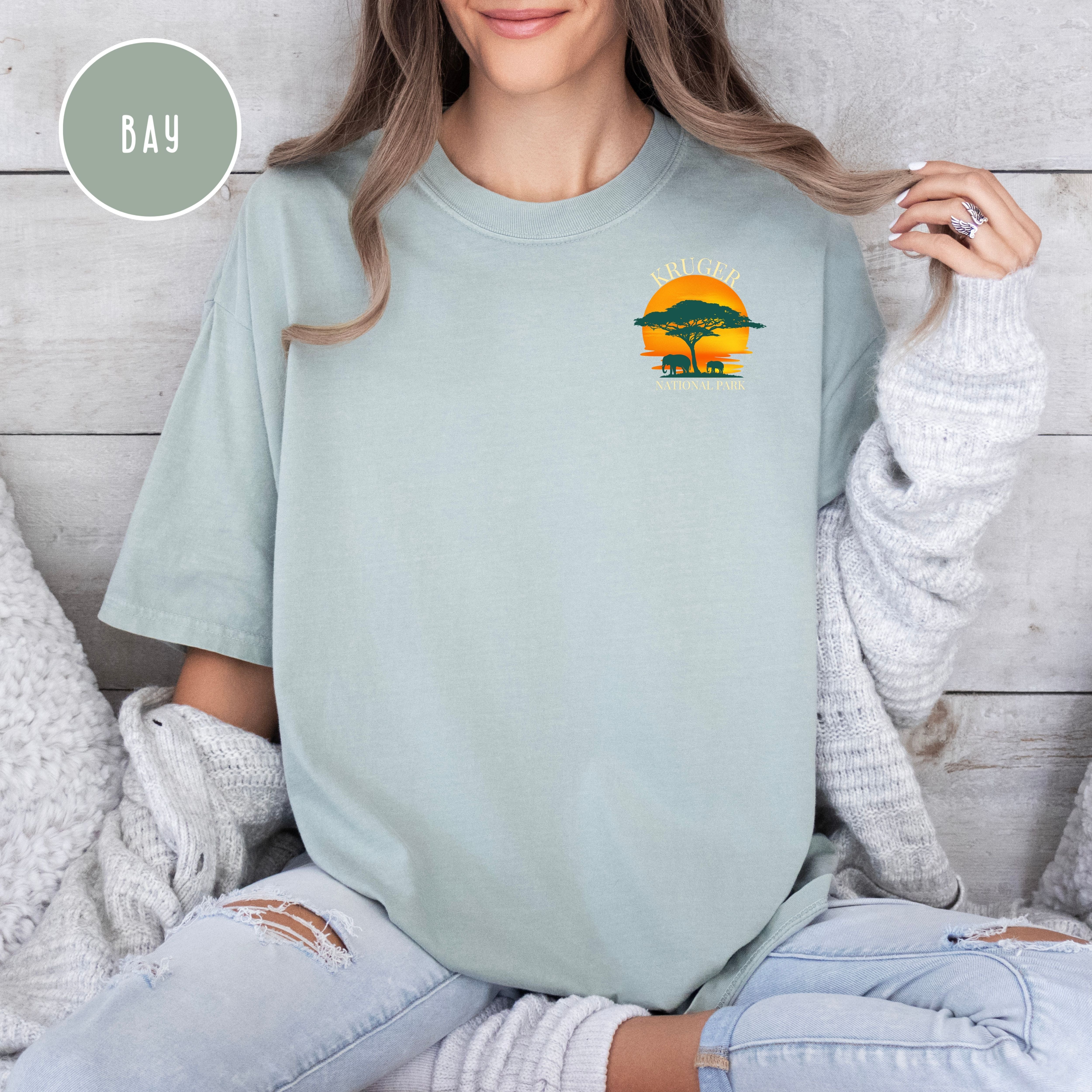 Kruger National Park South Africa Comfort Colors® Tee Design Front & Back