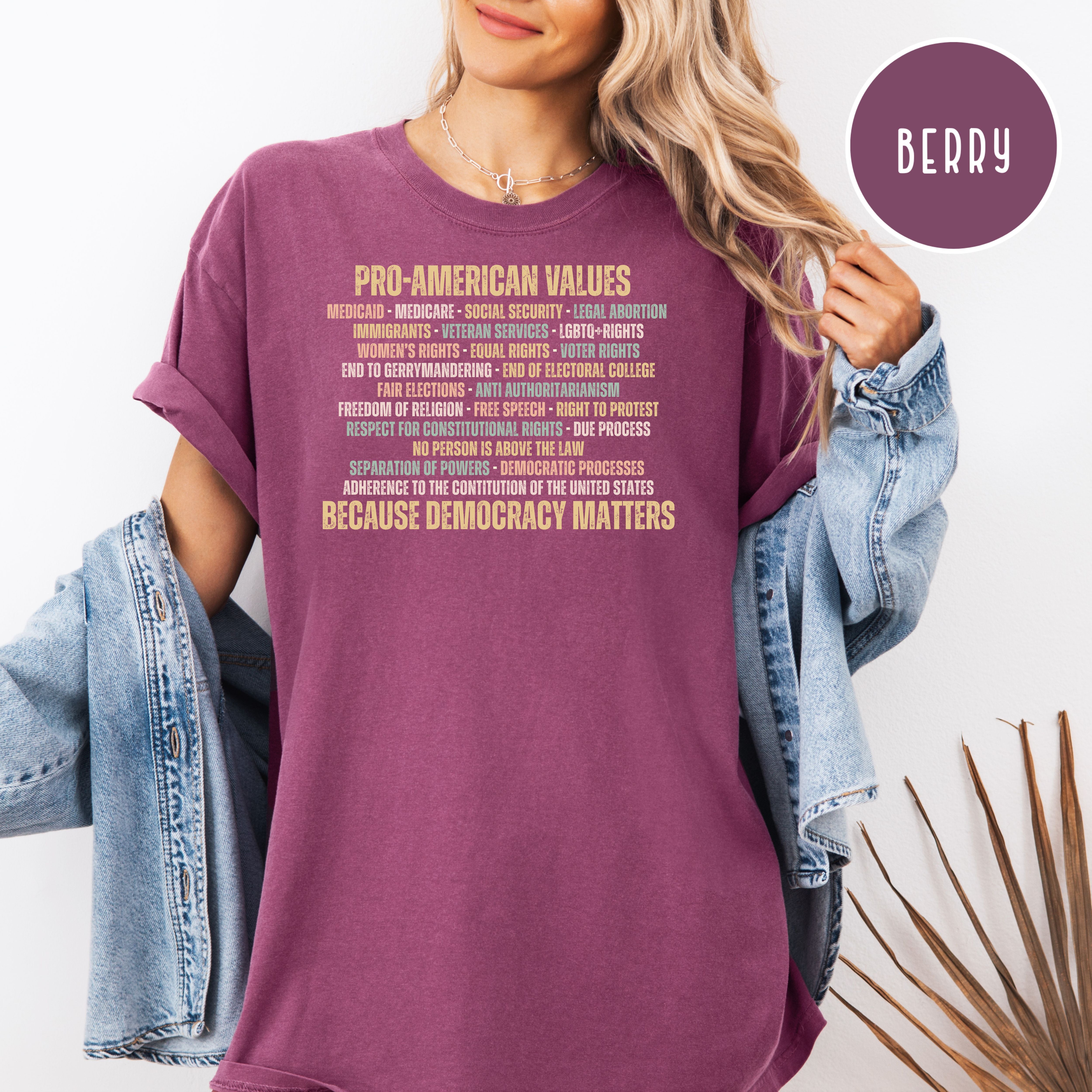 Pro Democracy Comfort Colors Political protest Shirt