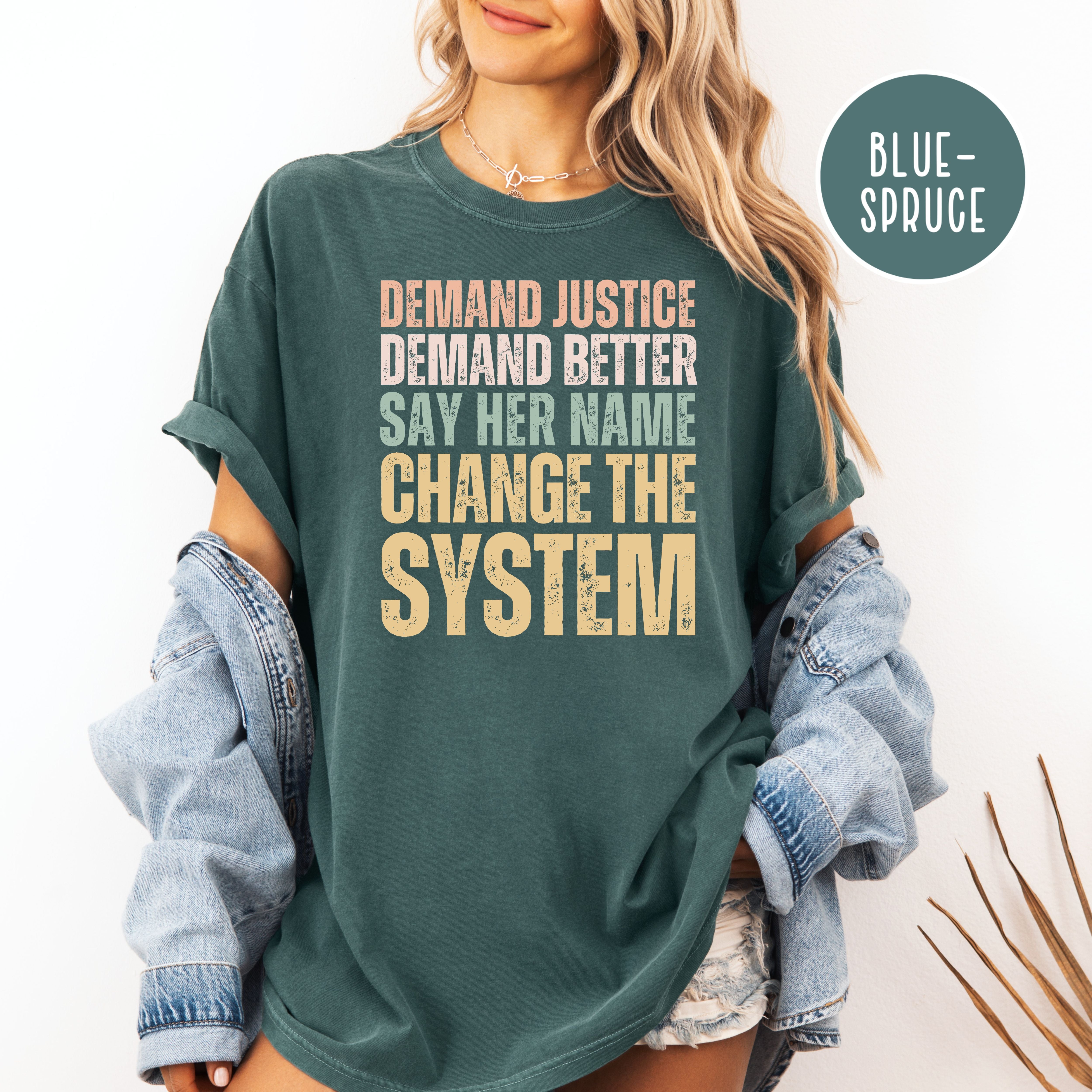 Demand Justice Unisex Anti Ice Comfort Colors T-Shirt, Protest Shirt