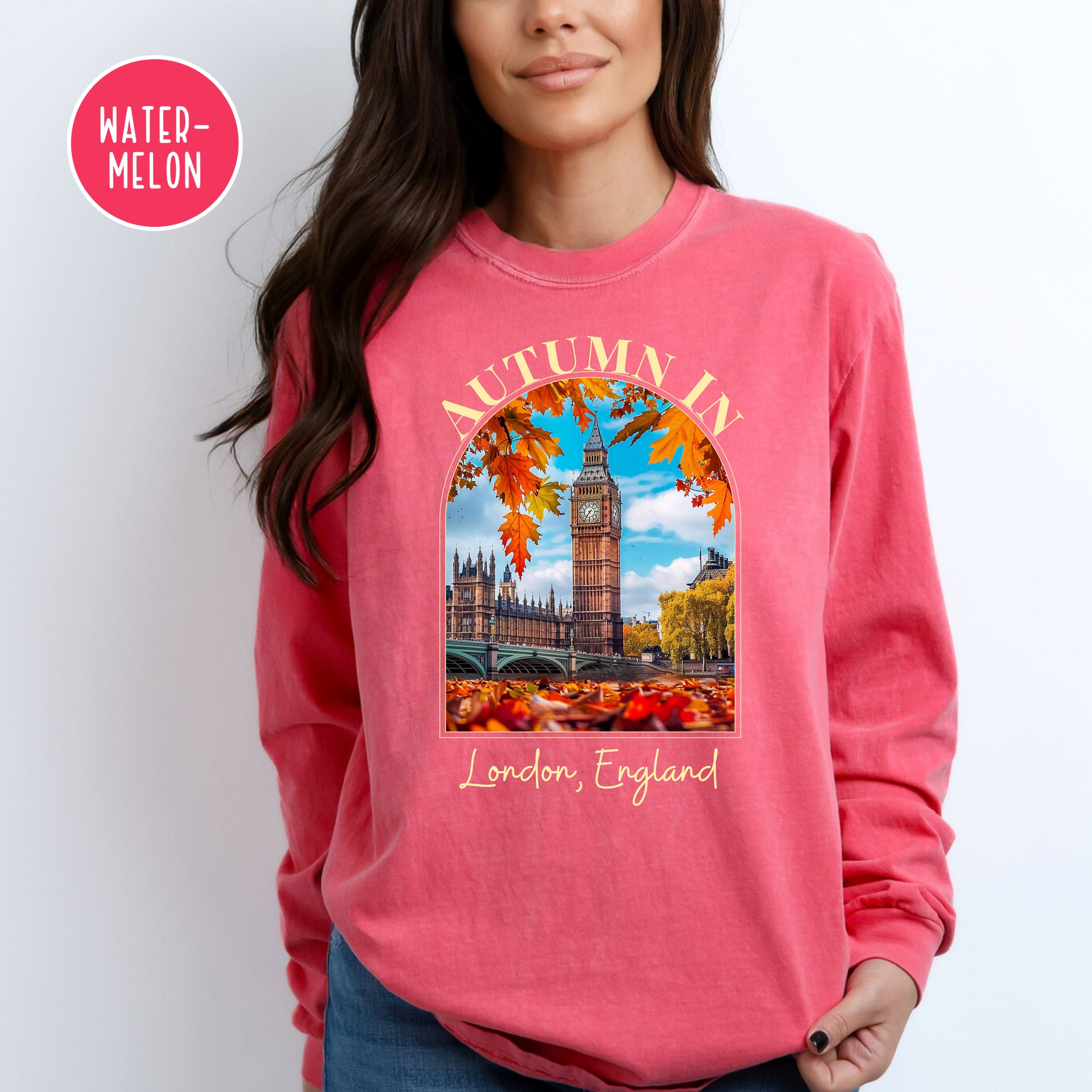 Autumn in London Comfort Colors® Long Sleeve Tee