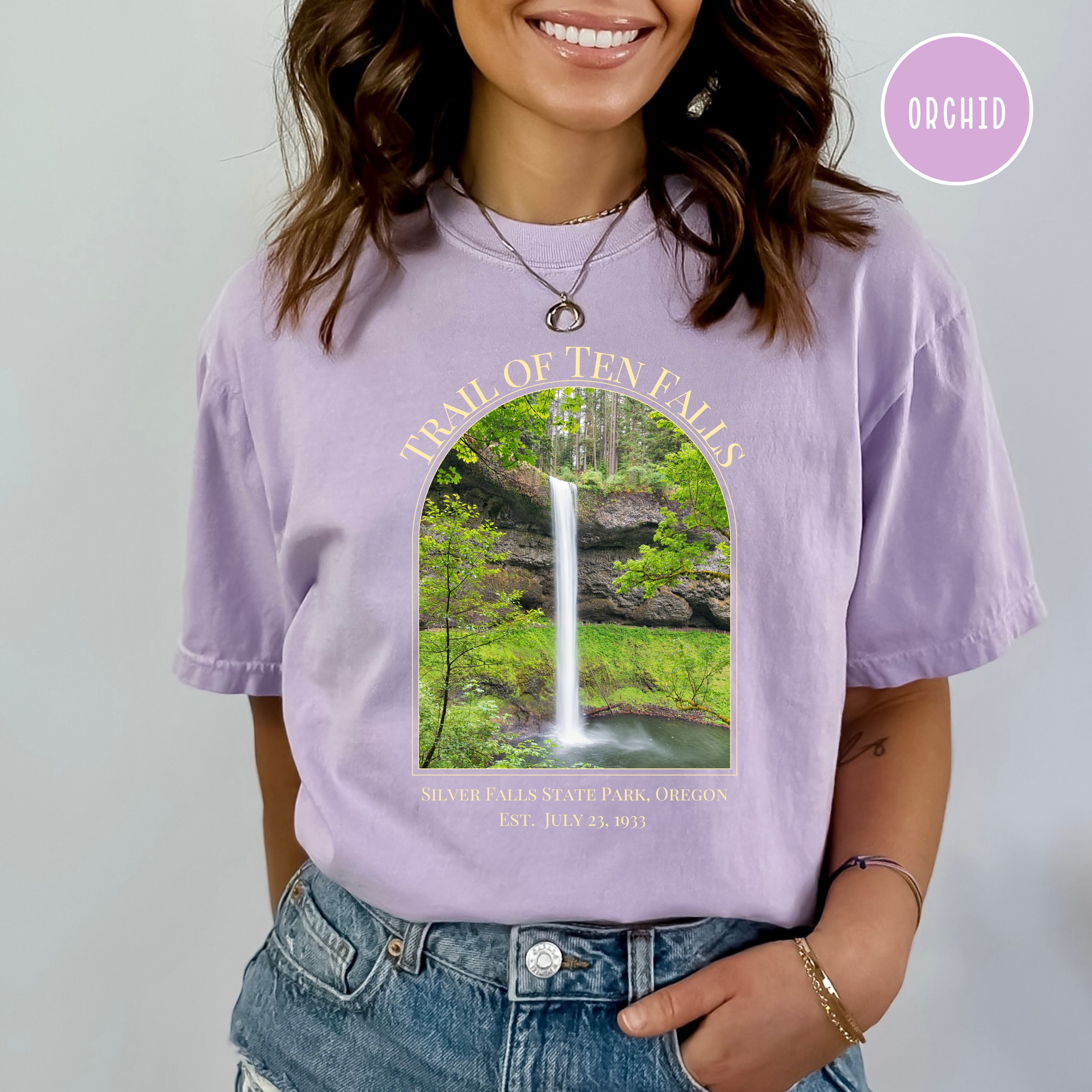 Trail of Ten Falls Silver Falls State Park Oregon, Comfort Colors® Tee