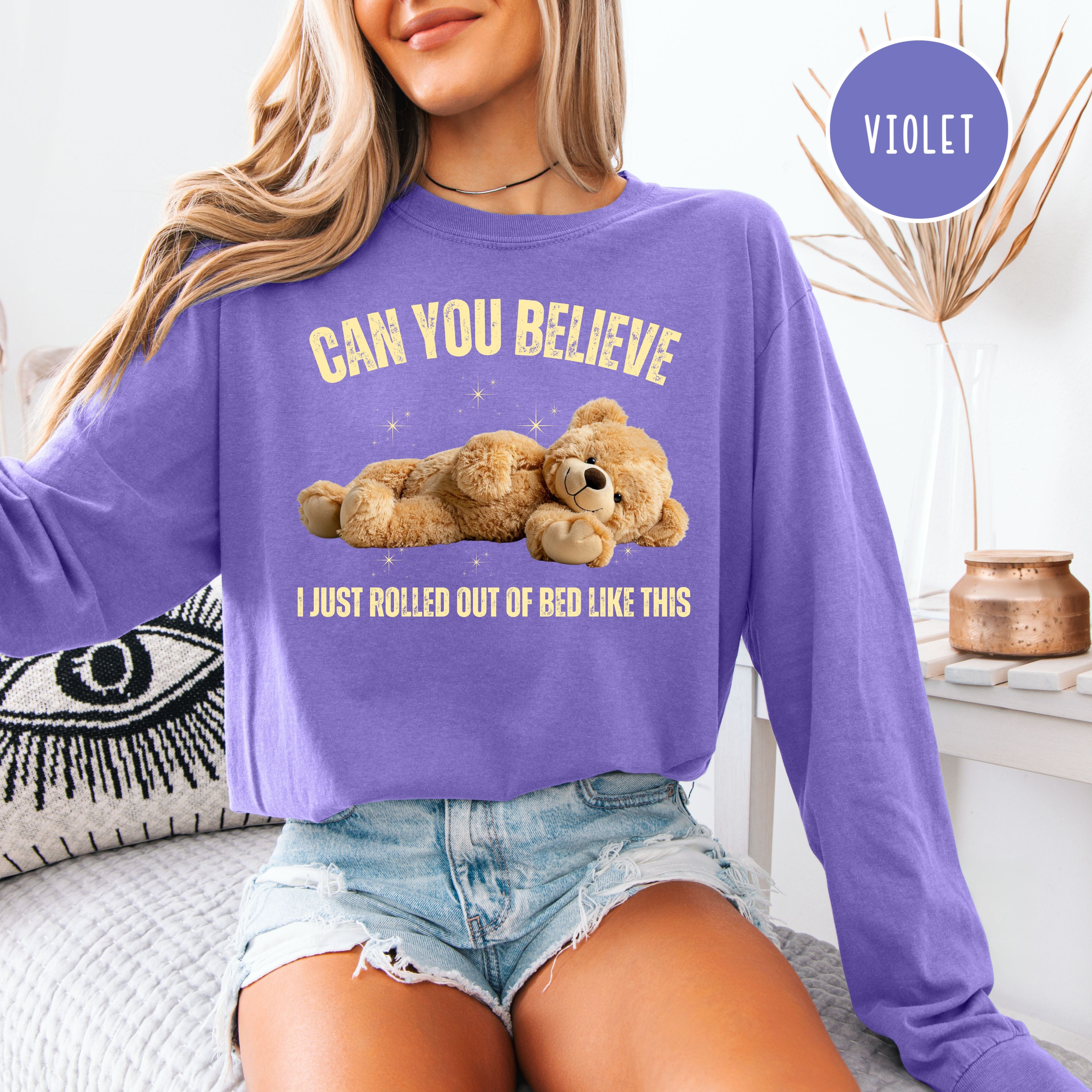 Funny Teddy Bear Long Sleeve Comfort Colors T-Shirt