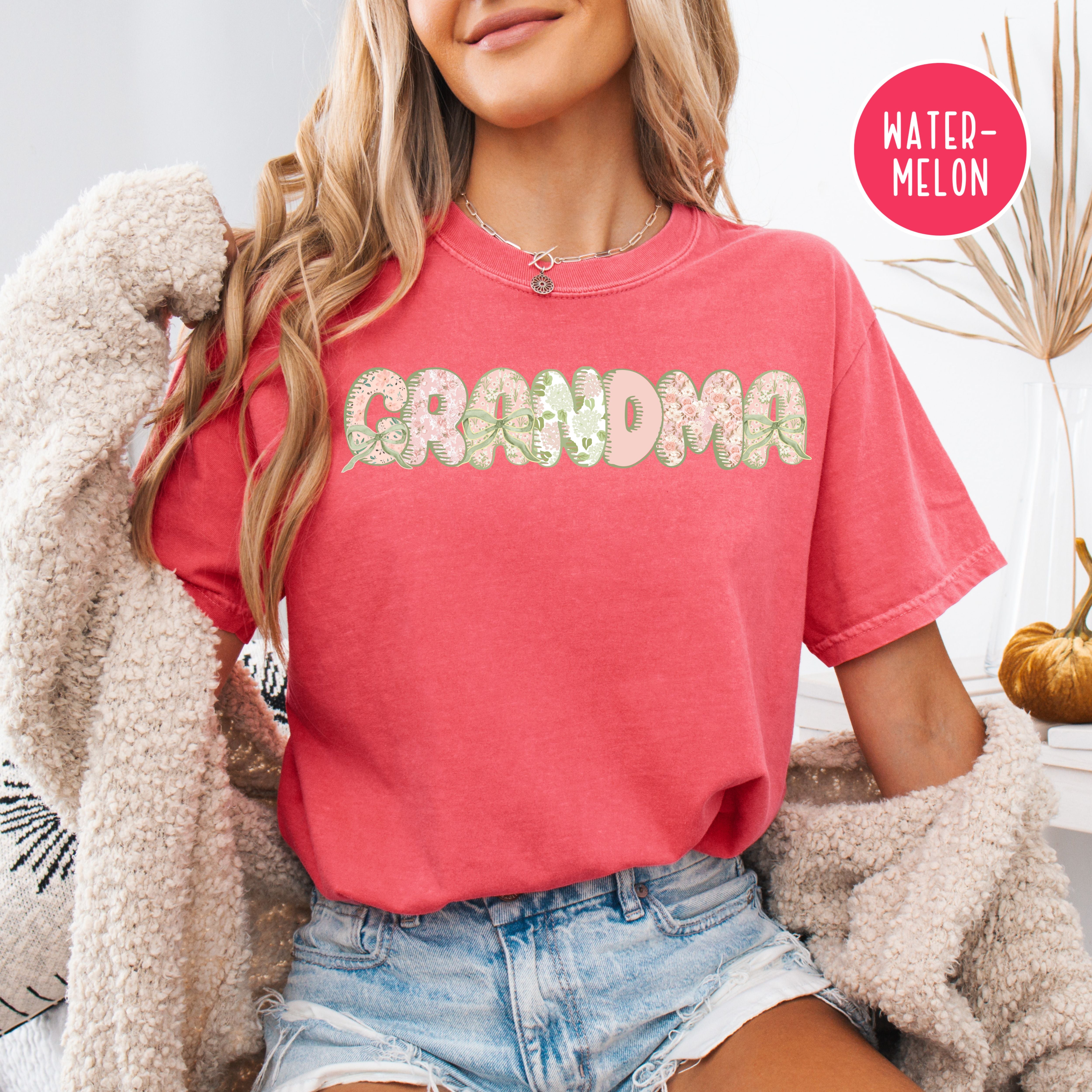 Soft Pastel Coquette Grandma Comfort Colors Tee