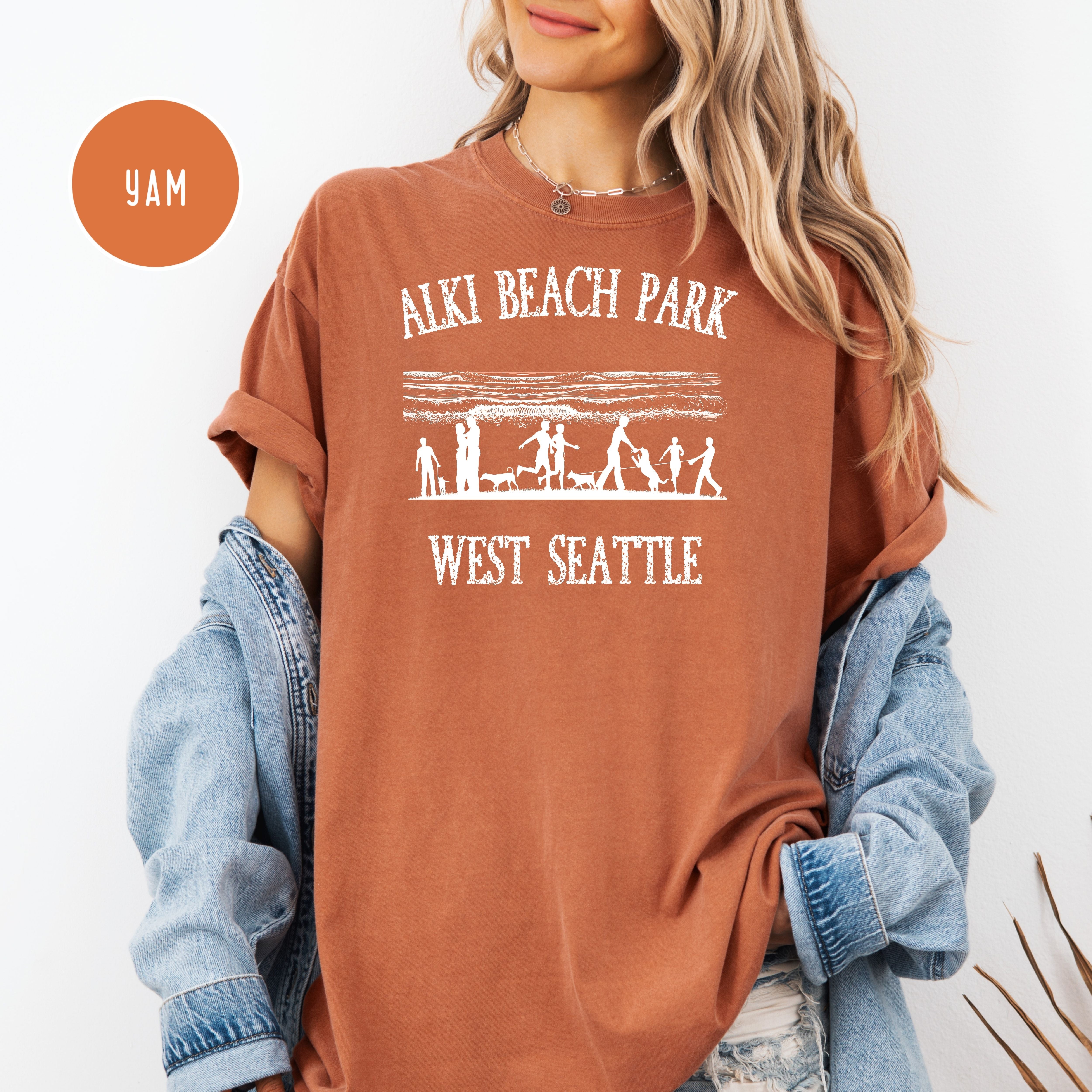 Alki Beach Park West Seattle Comfort Colors Tee Shirt