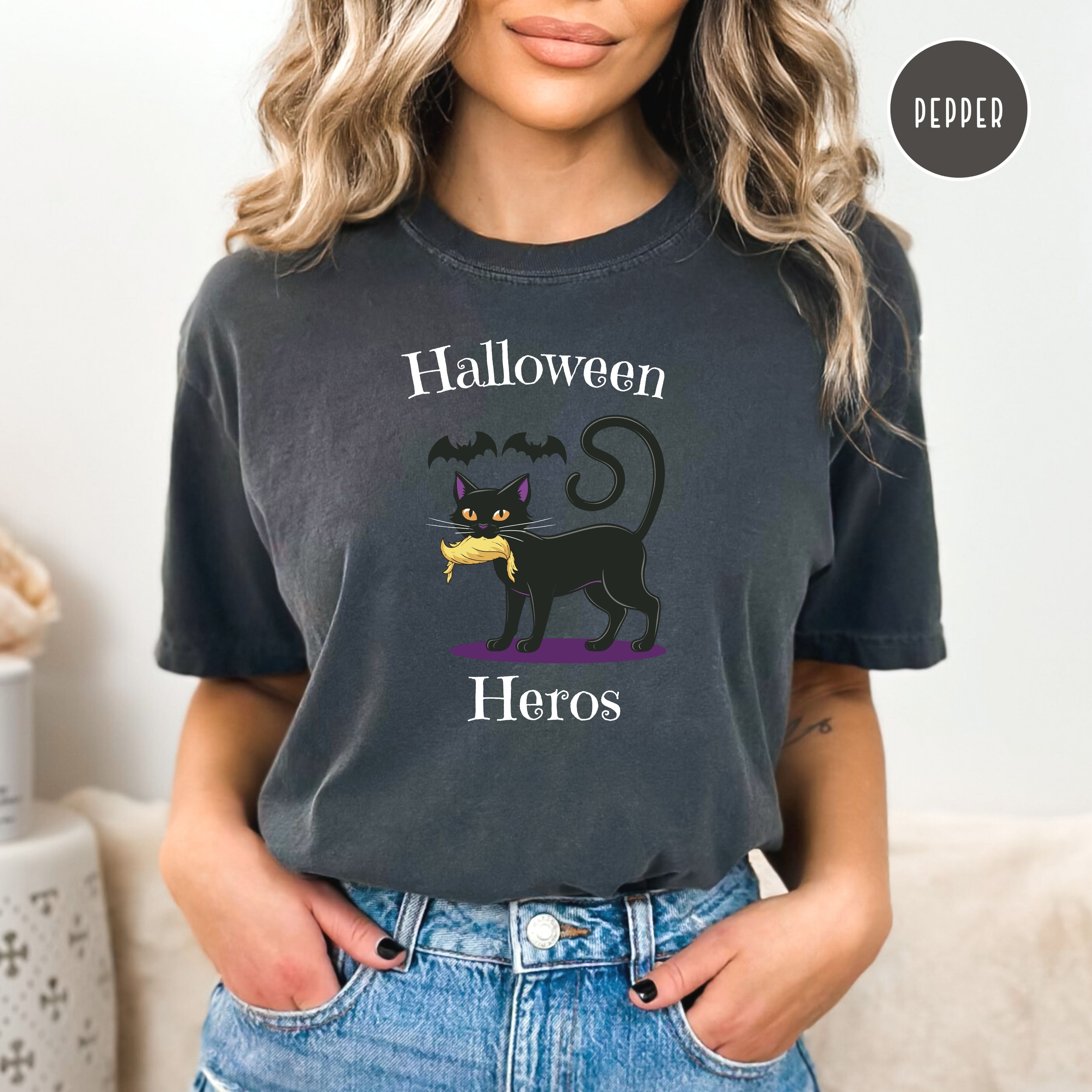 Cat Ladies for Kamala Harris Funny Halloween Comfort Colors® Tee