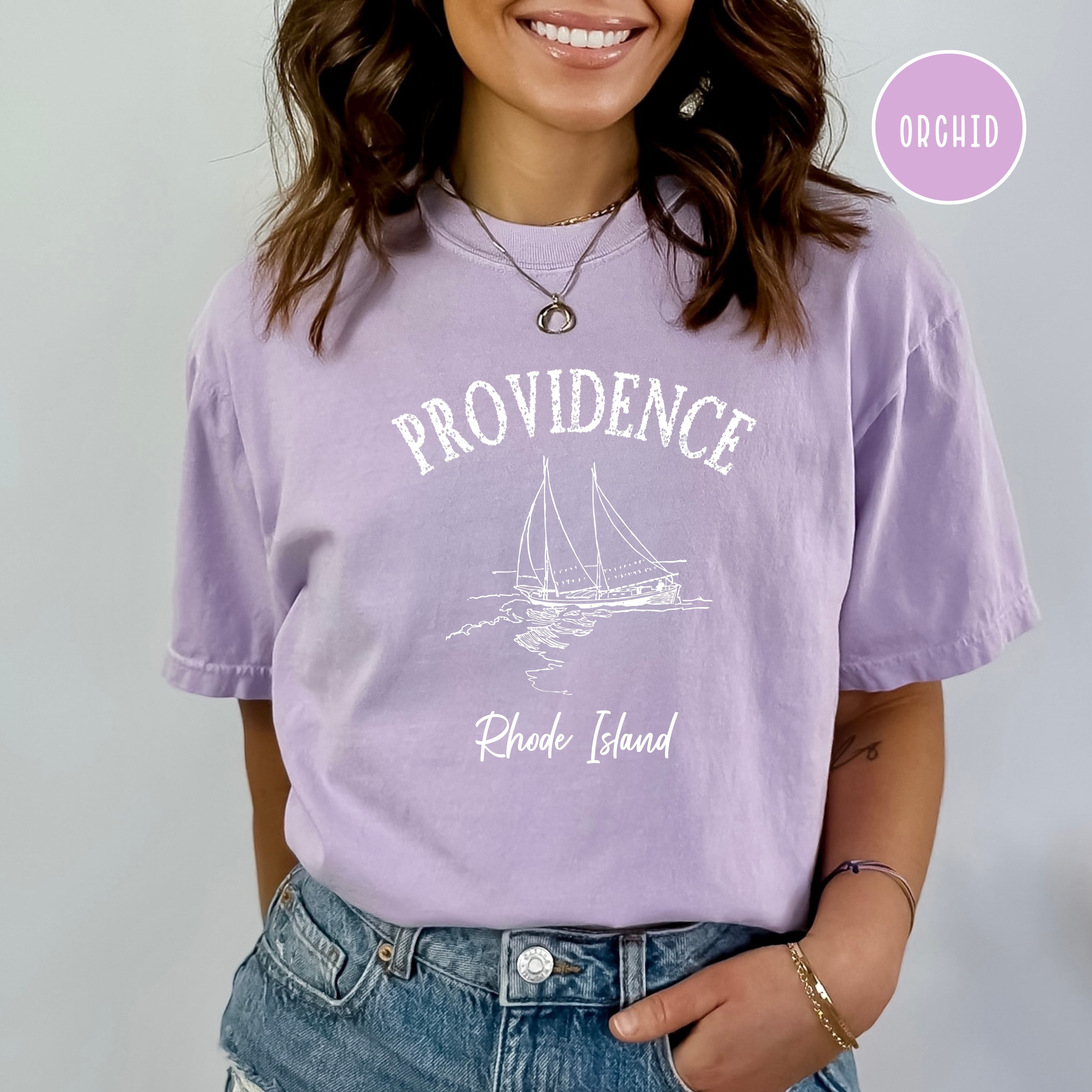 Providence Rhode Sailboat Comfort Colors® Tee