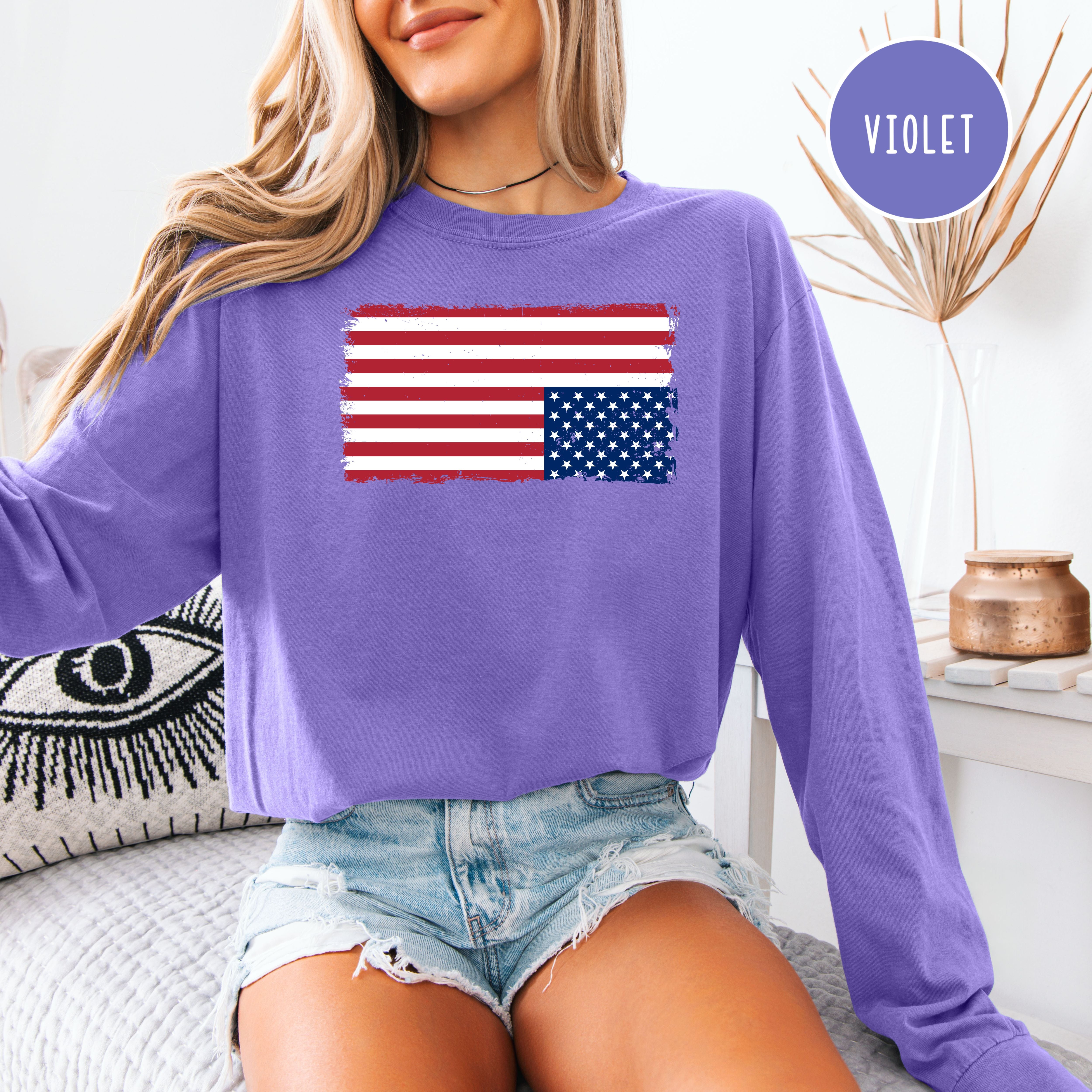 Upside Down Flag Anti Trump Admin Protest Comfort Colors Democrat Gift Shirt