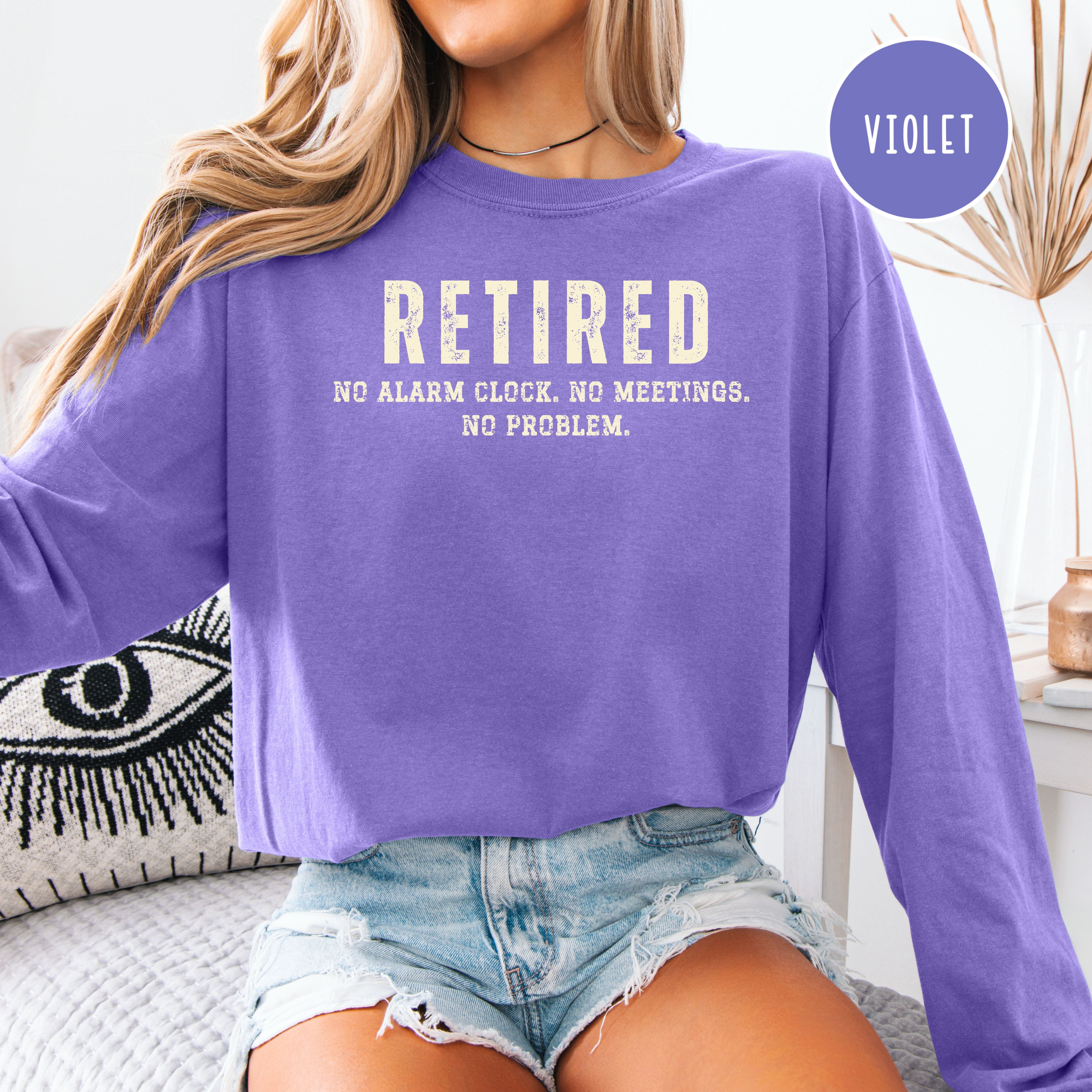 Retirement Unisex Long Sleeve Comfort Colors T-Shirt, Gift for Retirement