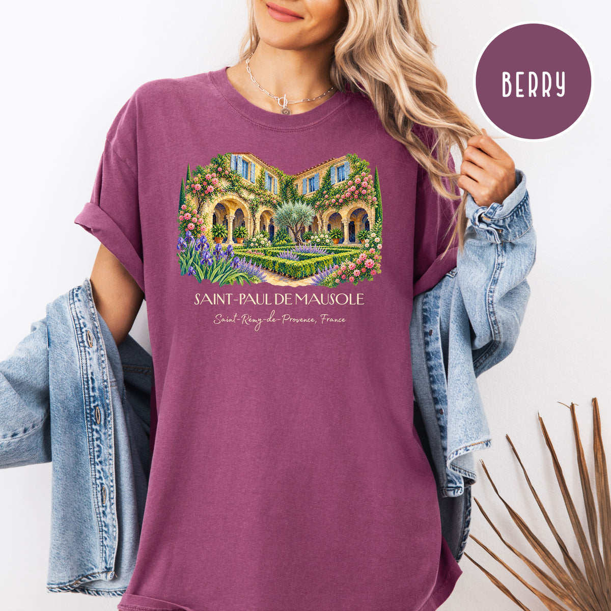 Van Gogh Inspired Comfort Colors Tee, Saint Remy de Provence France Shirt, South of France Travel Gift, France Vacation Tee, Art Lover Gift