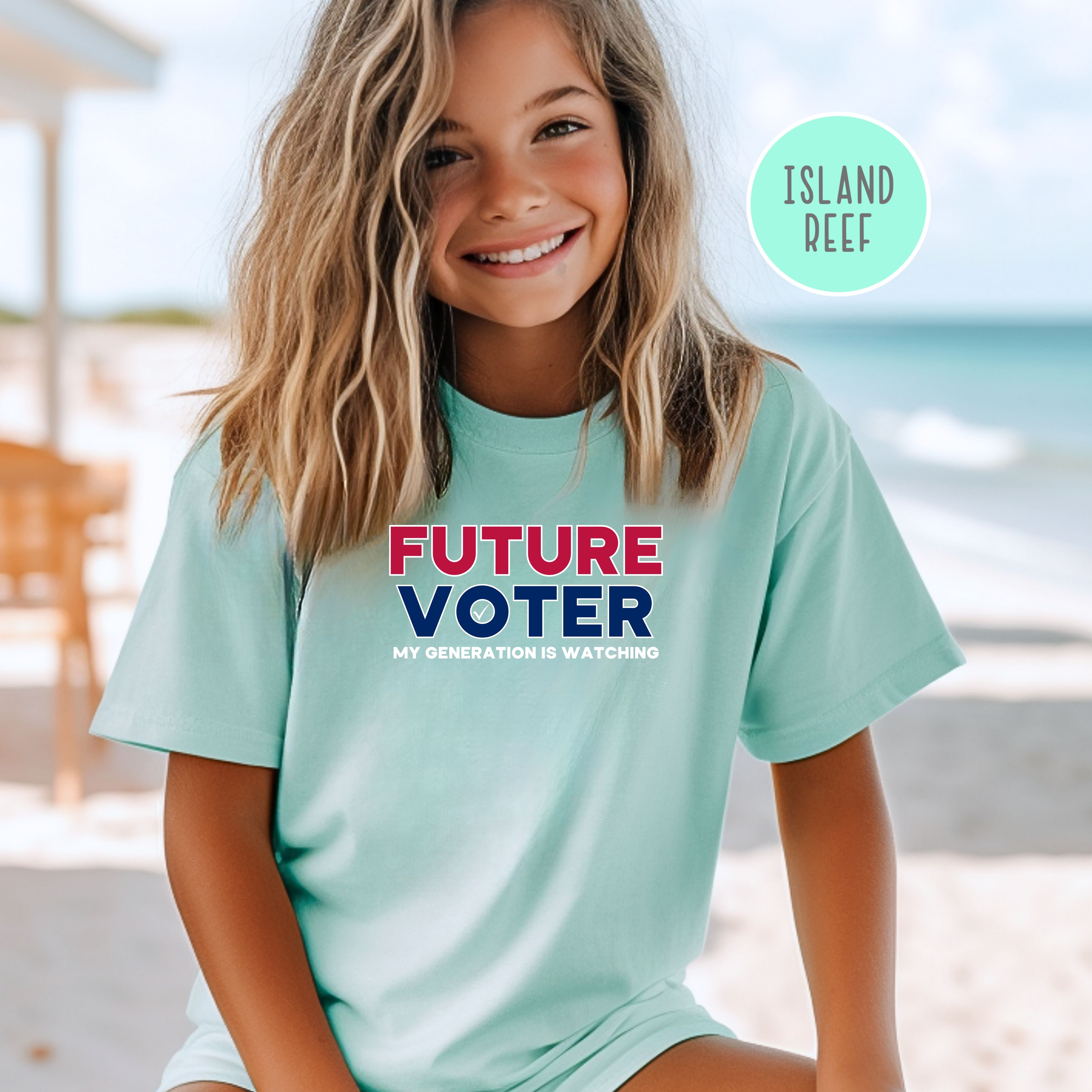 Future Voter My Generation is Watching Youth Sized Comfort Colors® Unisex Kids Voting Tee