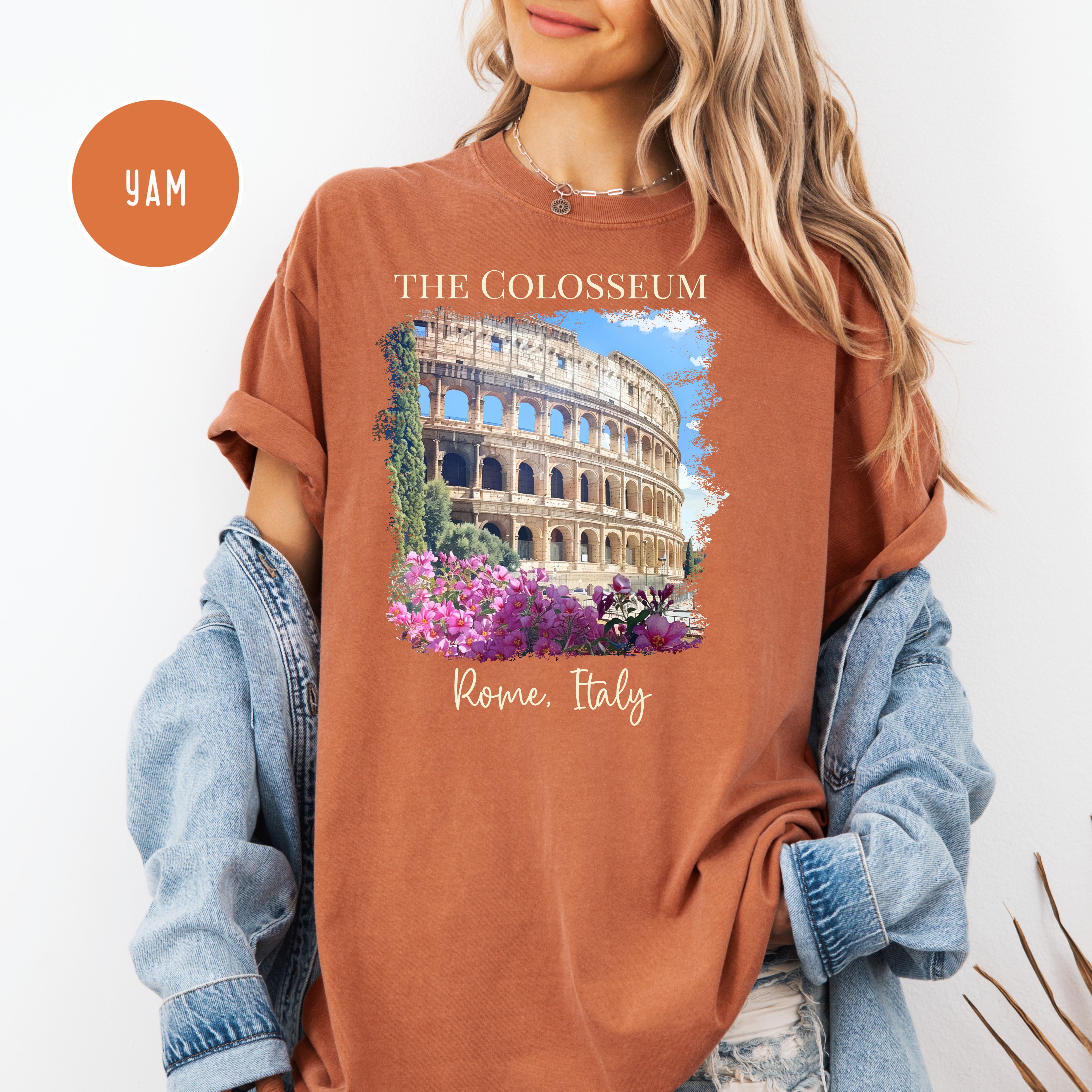 The Colosseum in Rome Comfort Colors Vacation Gift Tee