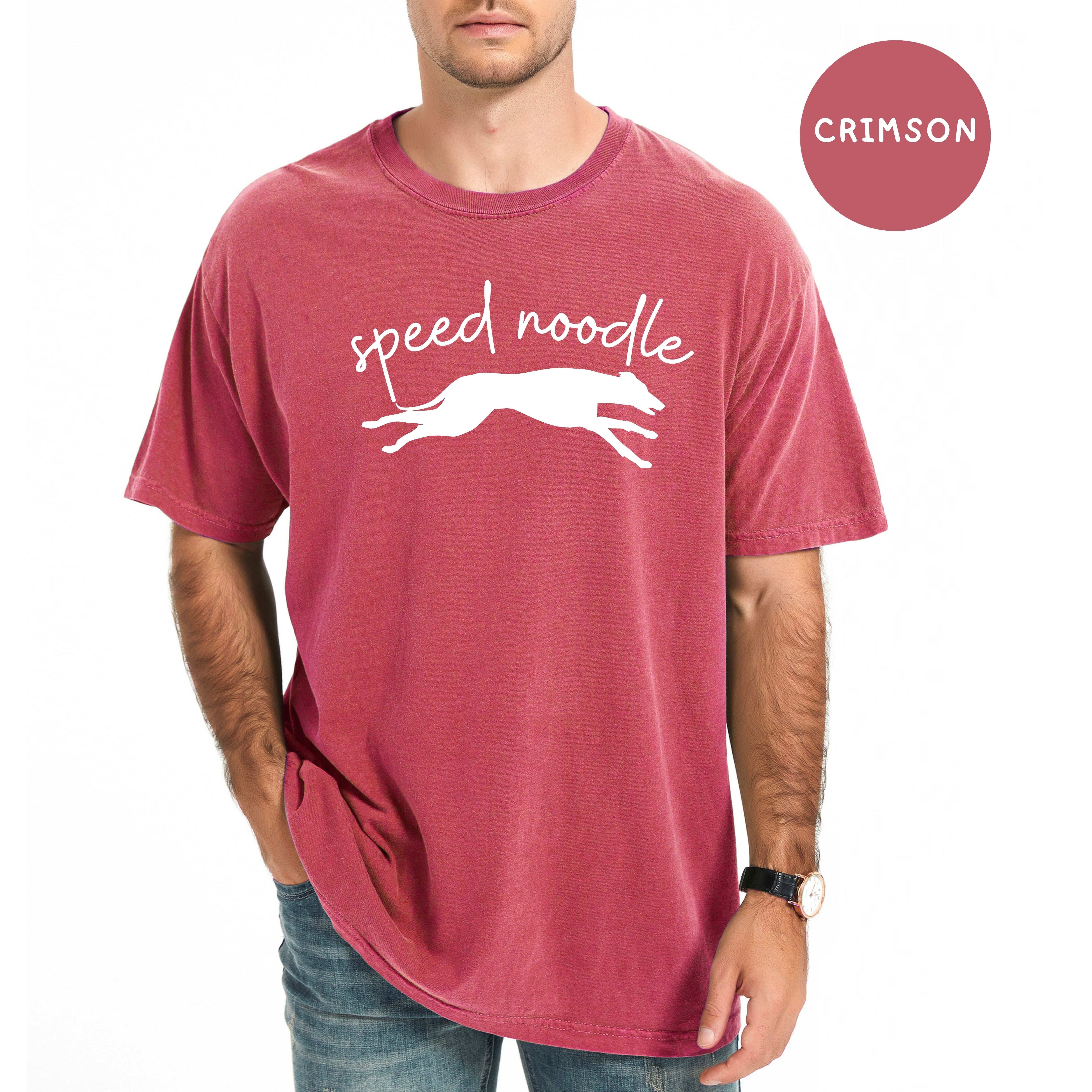 Speed Noodle Greyhound Lover Unisex Comfort Colors T-Shirt, Dog Lover Gift Shirt, Funny Animal Lover Shirt