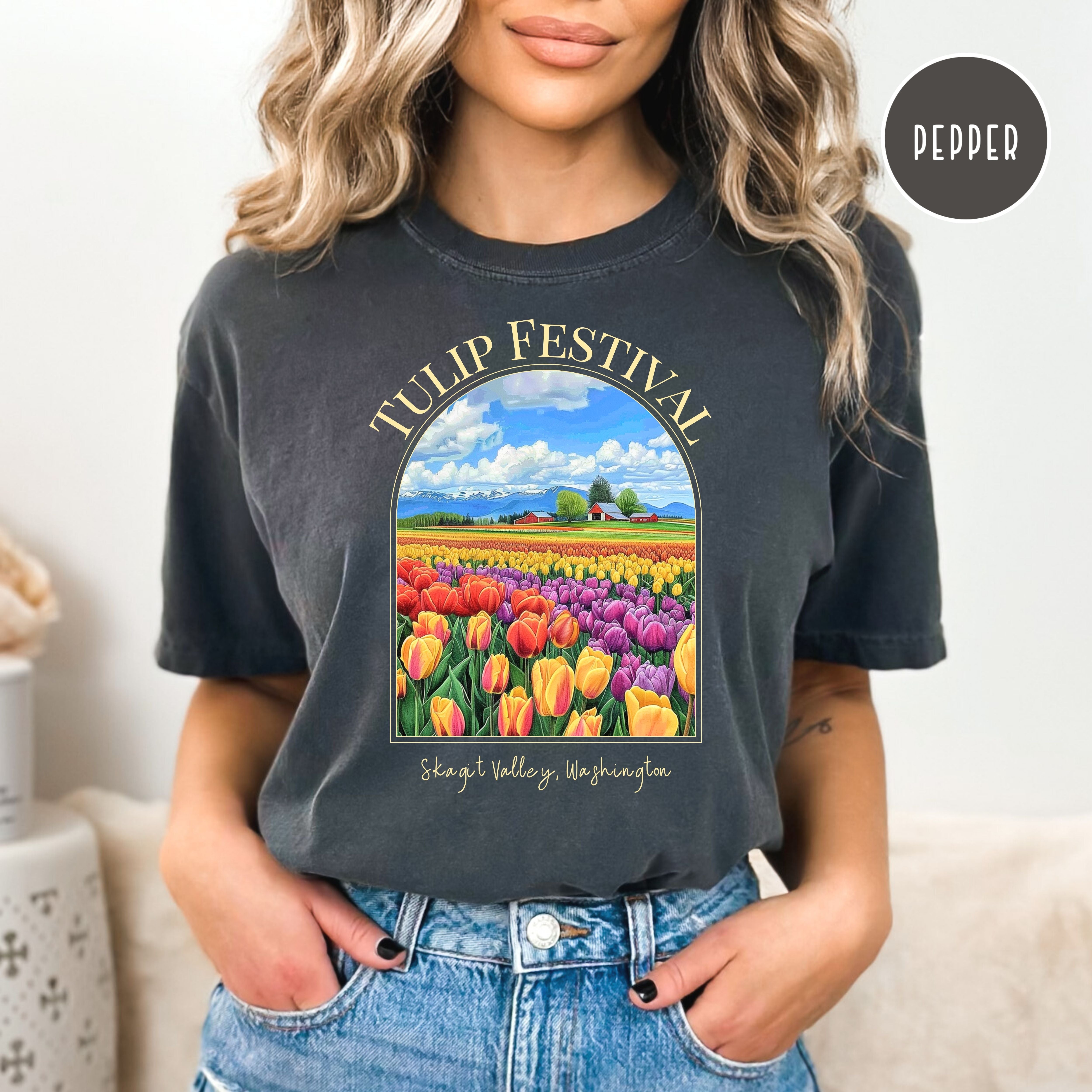 Tulip Festival Washington State Skagit Valley Comfort Colors® Tee