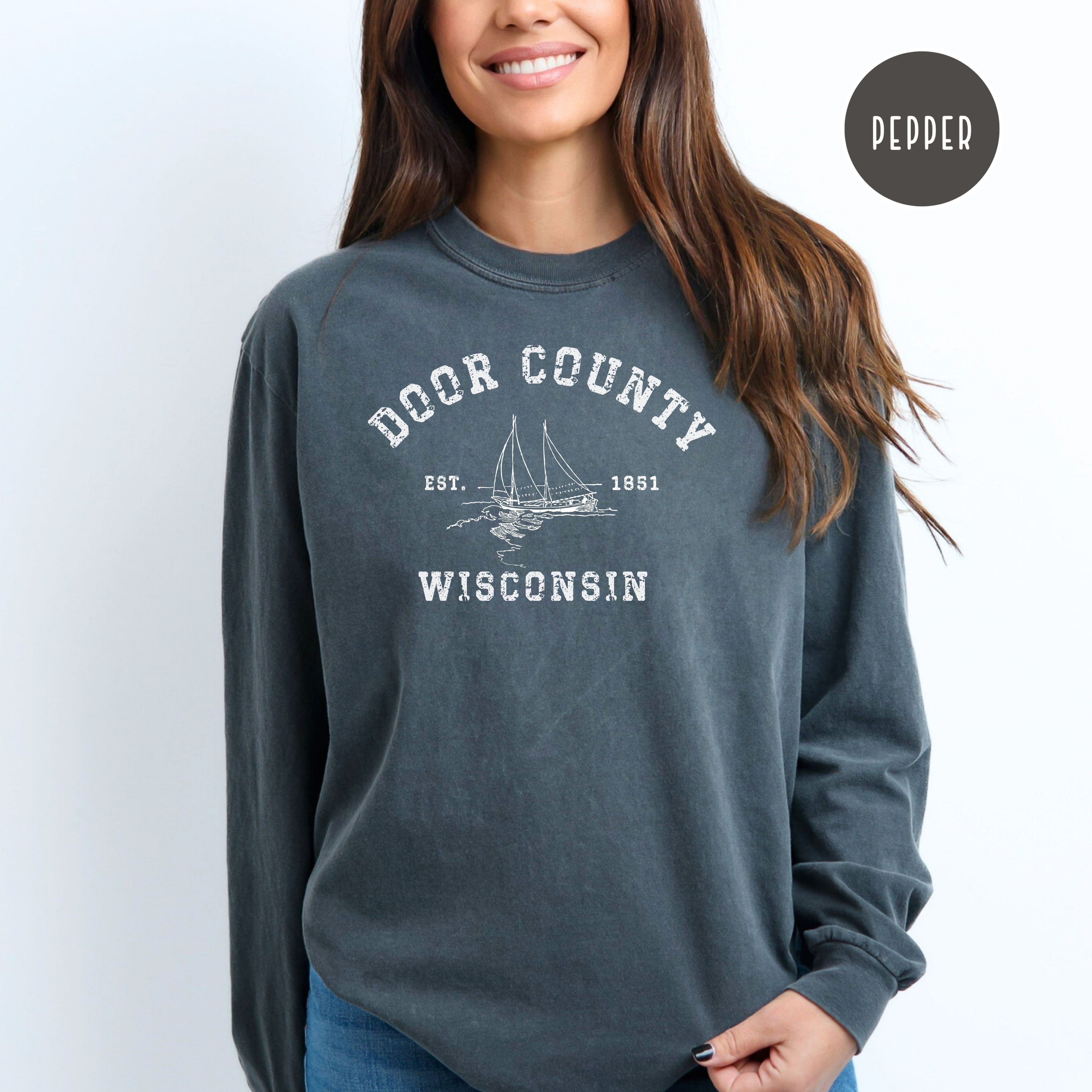 Door County Wisconsin Comfort Colors® Long Sleeve Tee