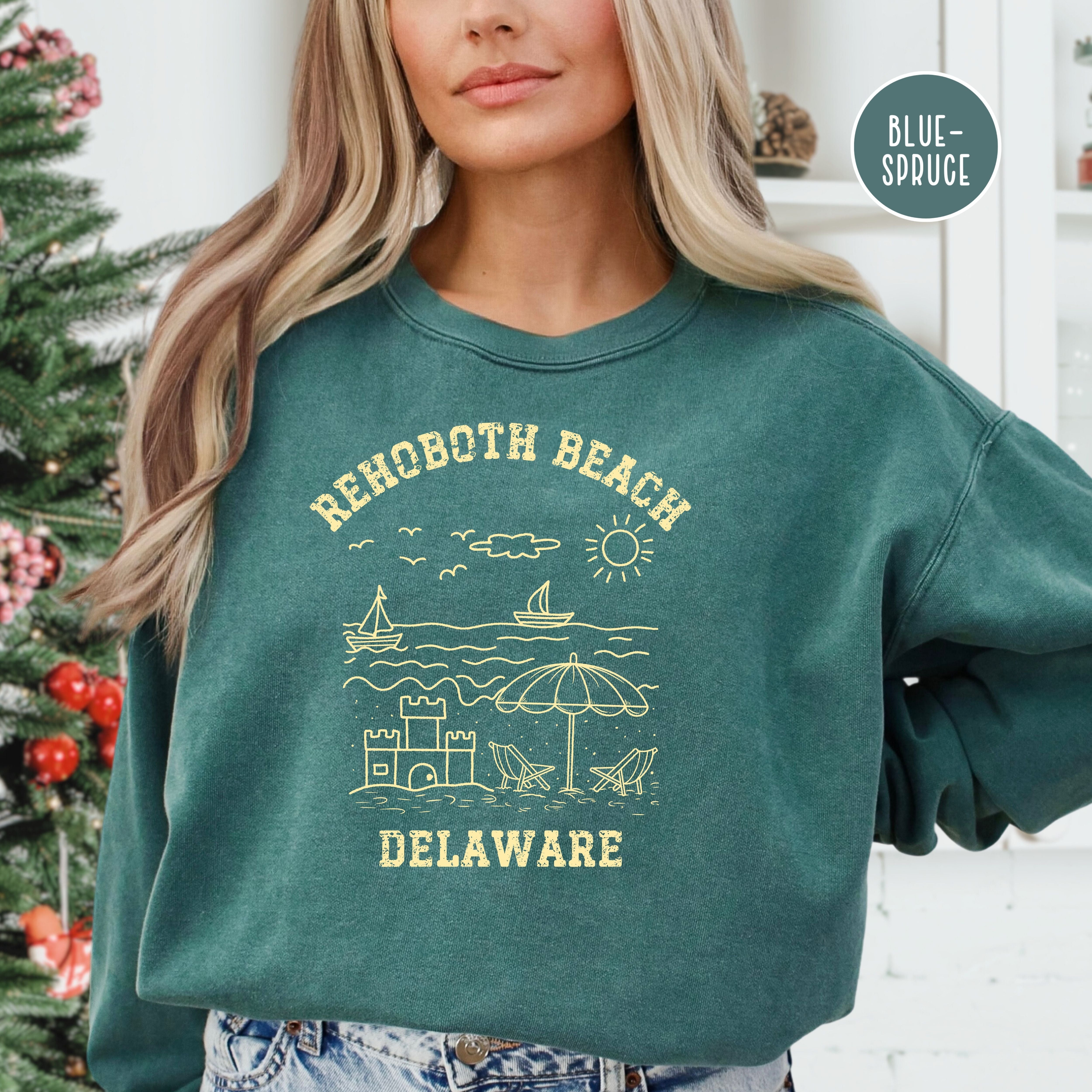 Rehoboth Beach Grunge Style Comfort Colors® Sweatshirt