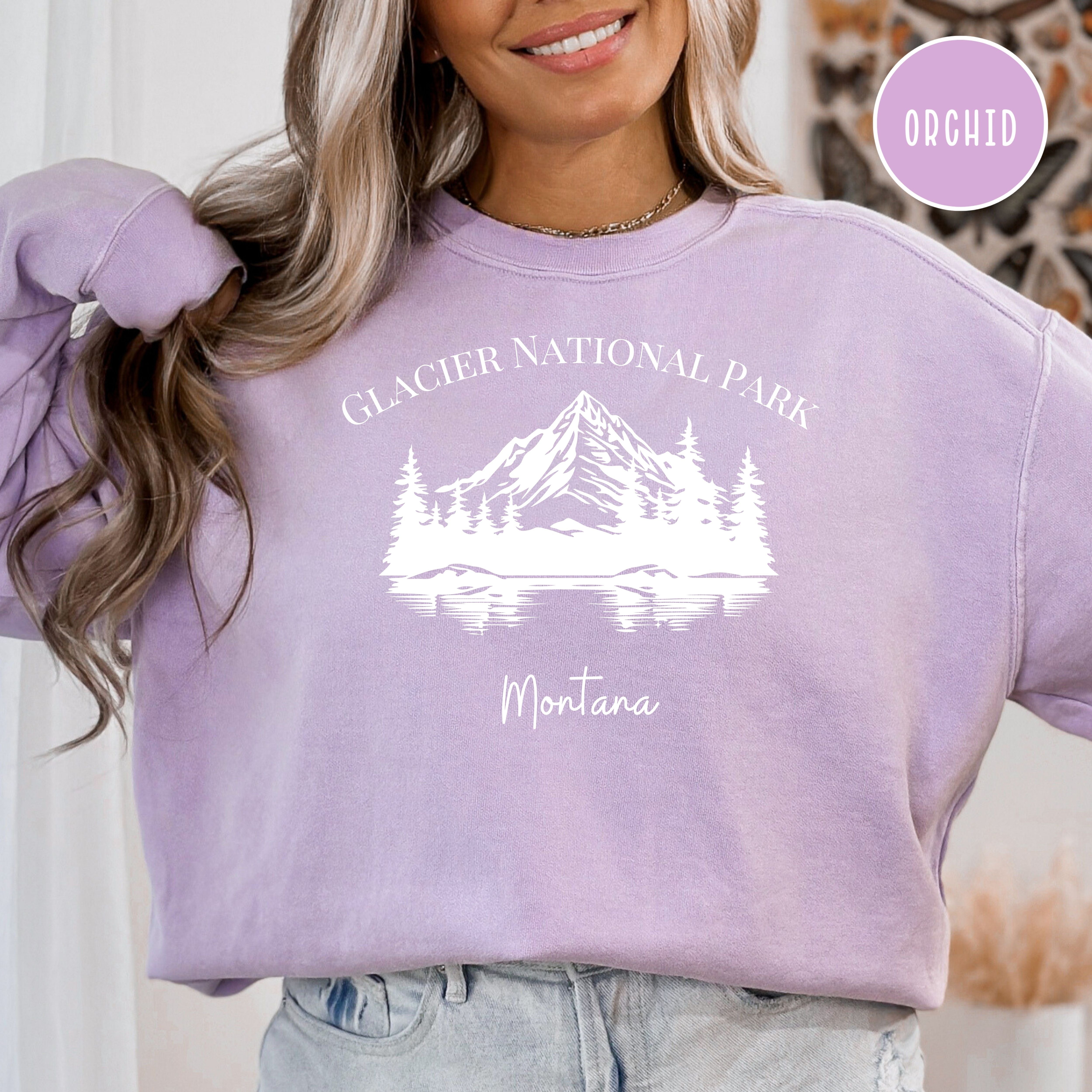 Glacier National Park Grunge Comfort Colors® Sweatshirt