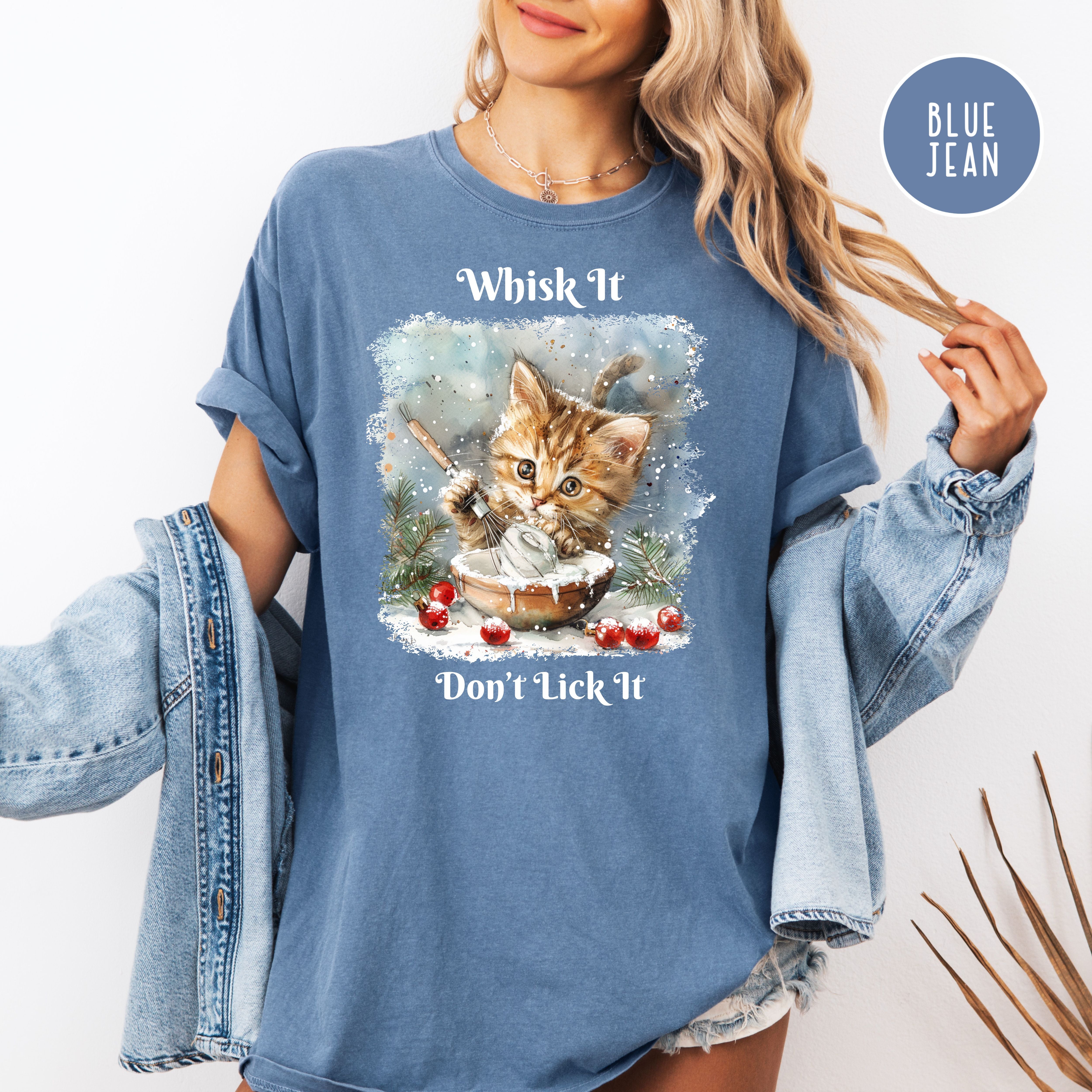 Christmas Season Cat Lover Comfort Colors Tee Shirt
